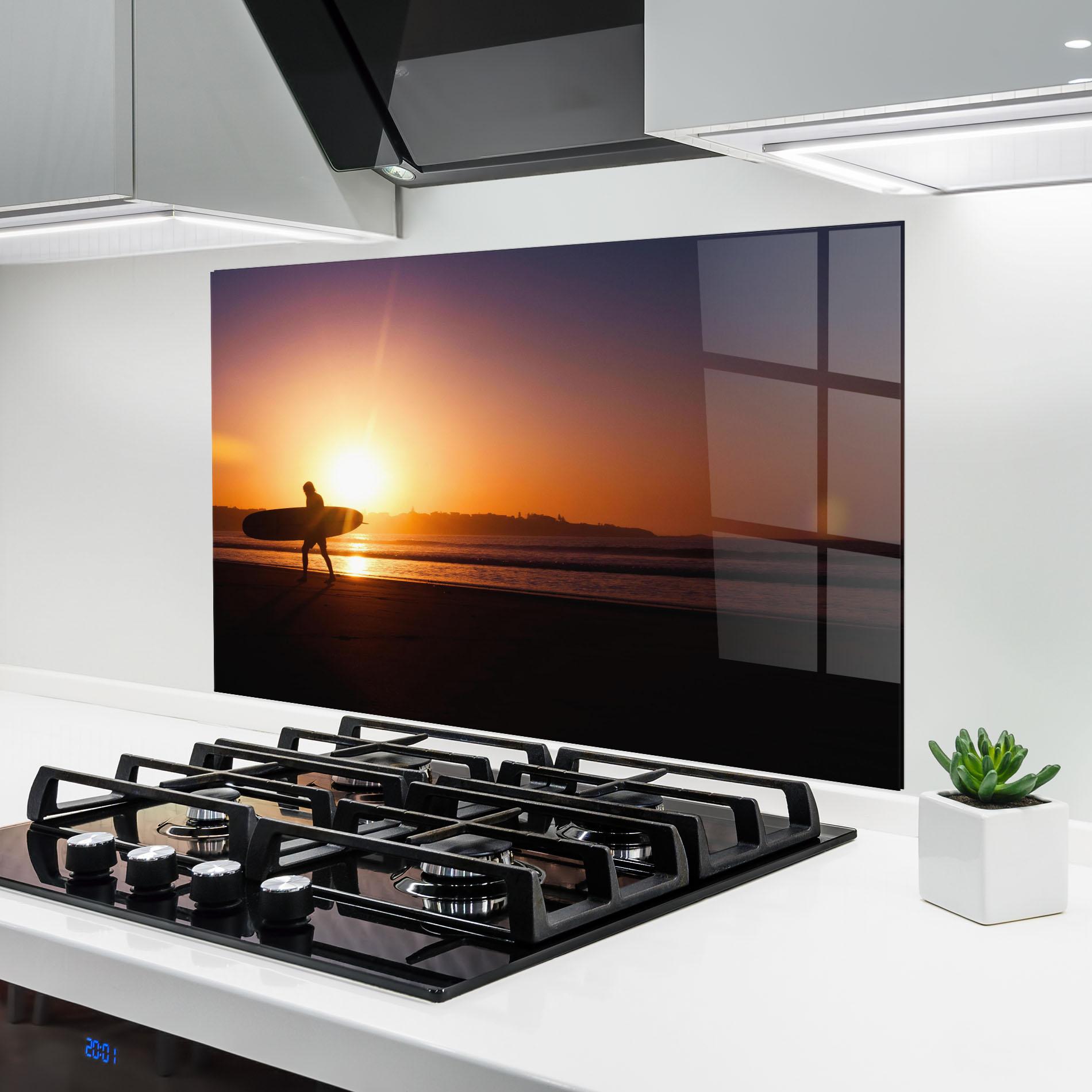 Стъклен панел за кухня Australian Sunset mockup 6