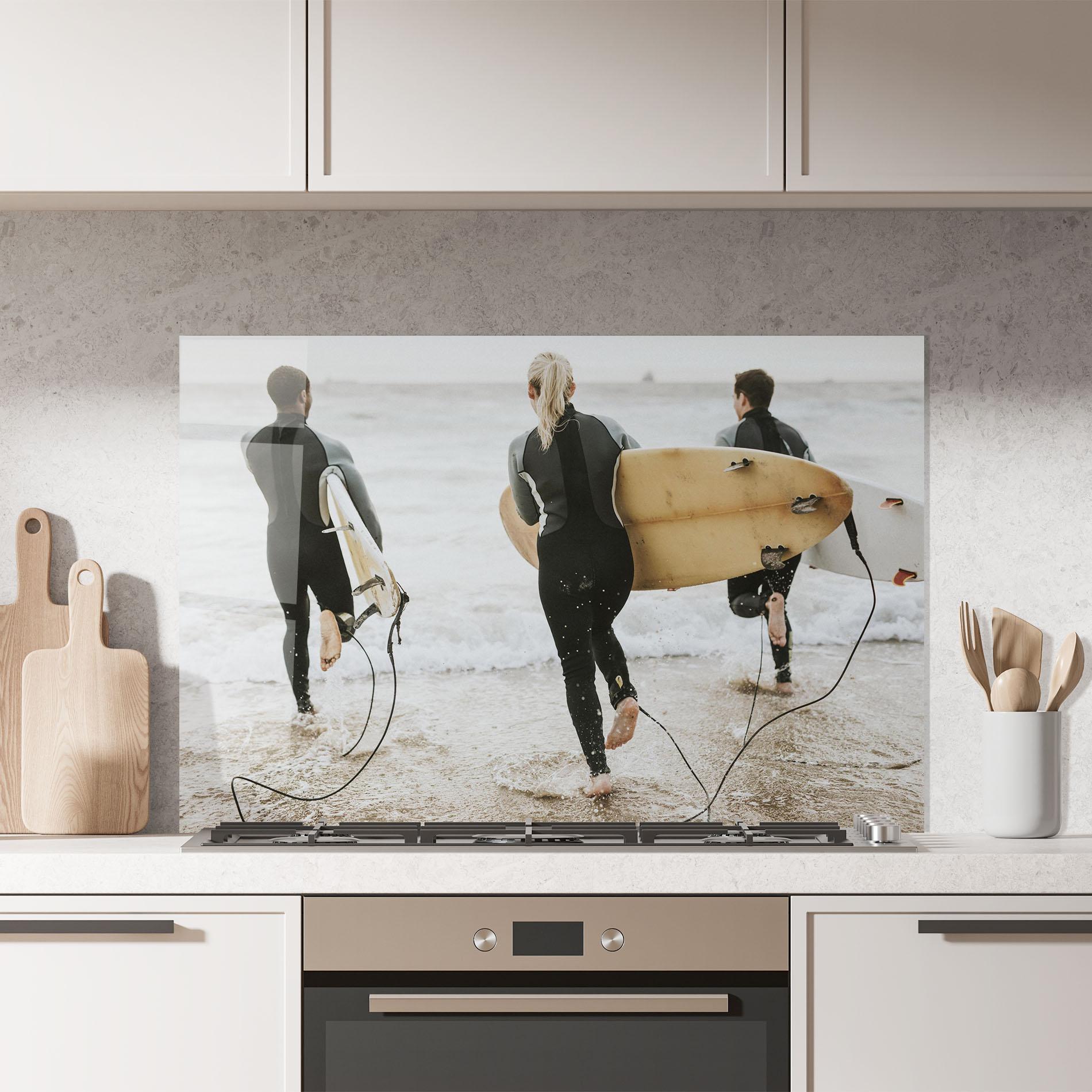 Стъклен панел за кухня Australian Beach mockup 7