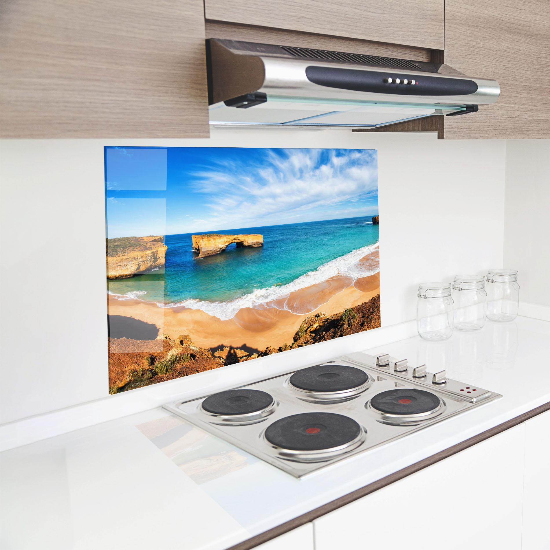 Стъклен панел за кухня Australian Island mockup 8