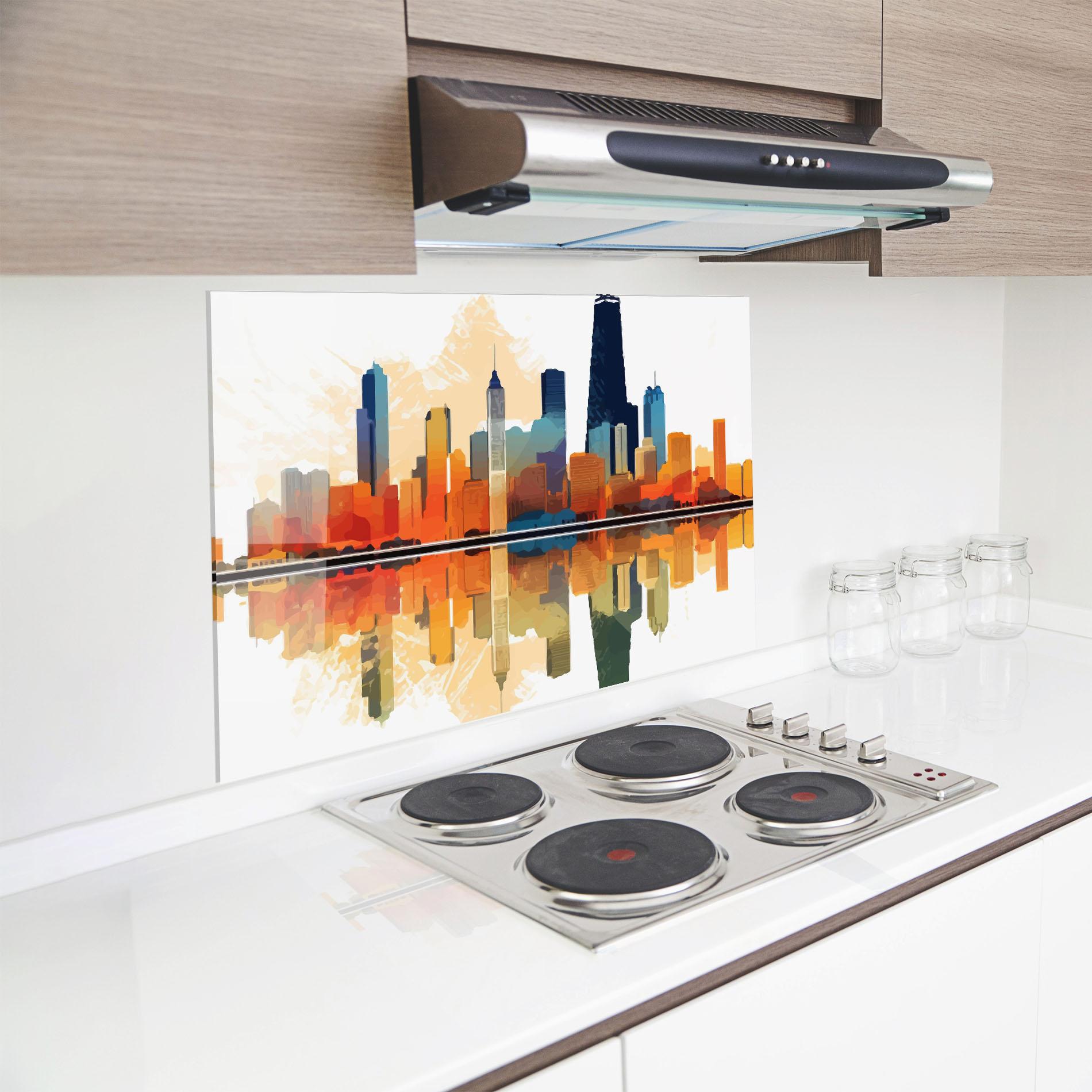 Стъклен панел за кухня Australian River mockup 8