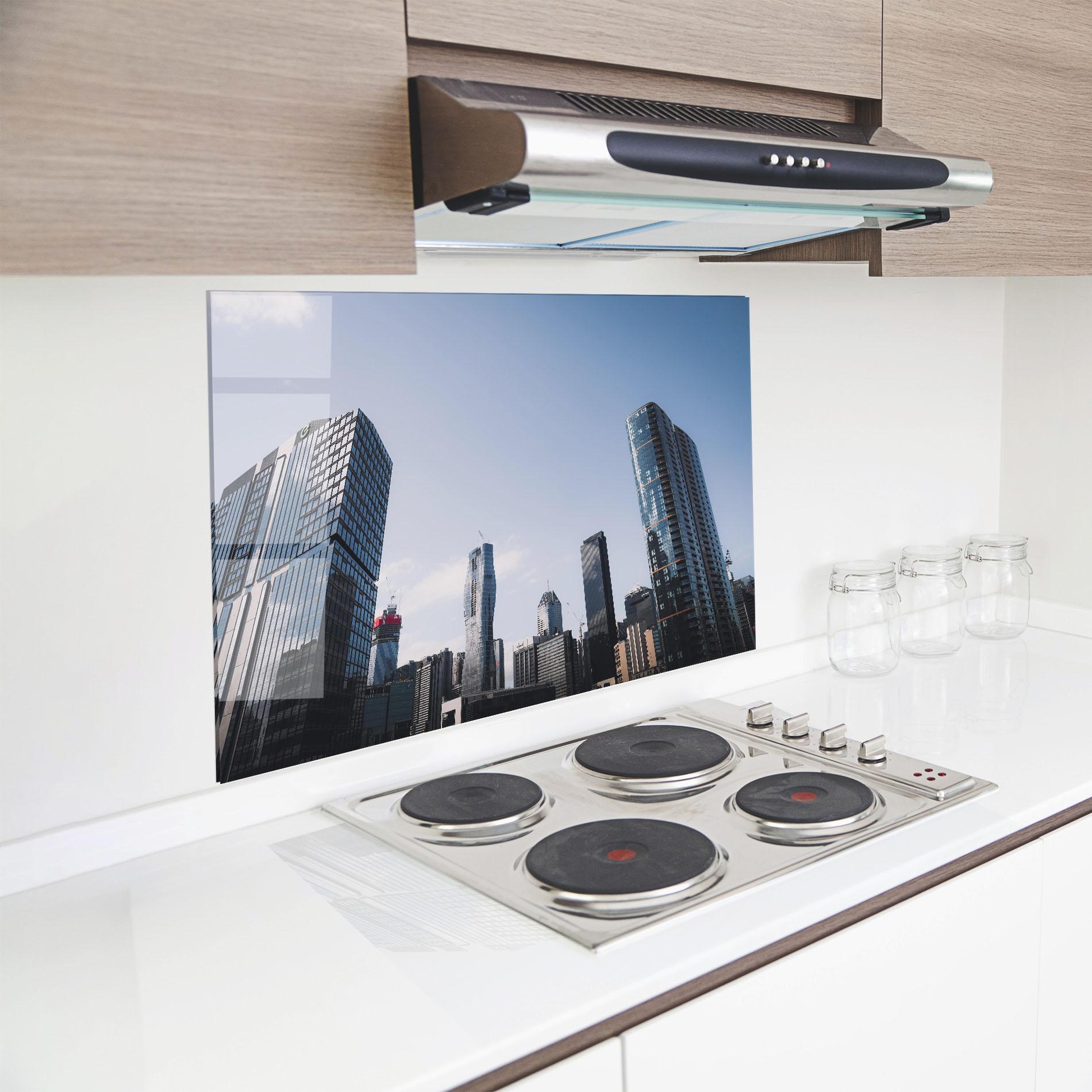 Стъклен панел за кухня Business Building mockup 8