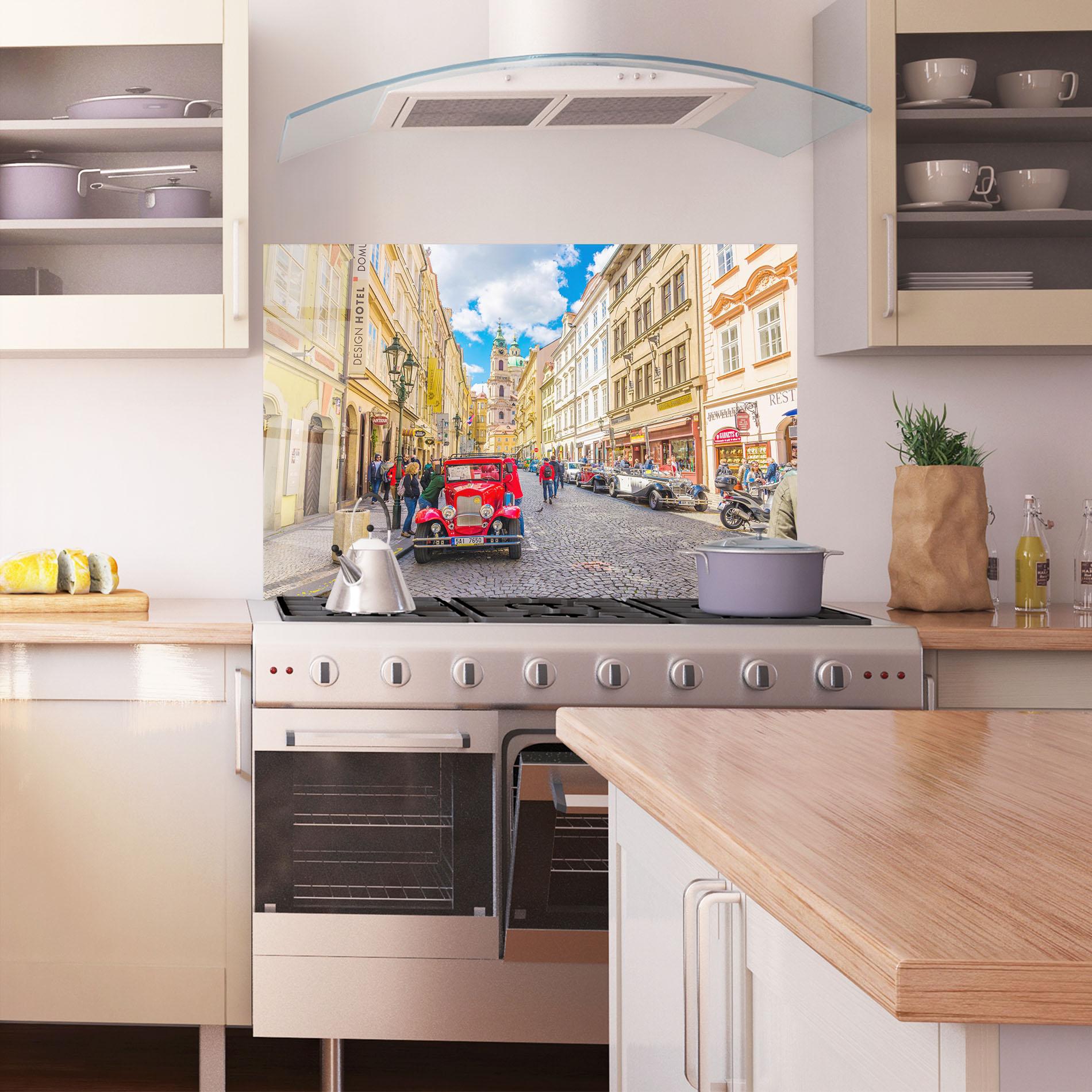 Стъклен панел за кухня Czech Republic Car mockup 1