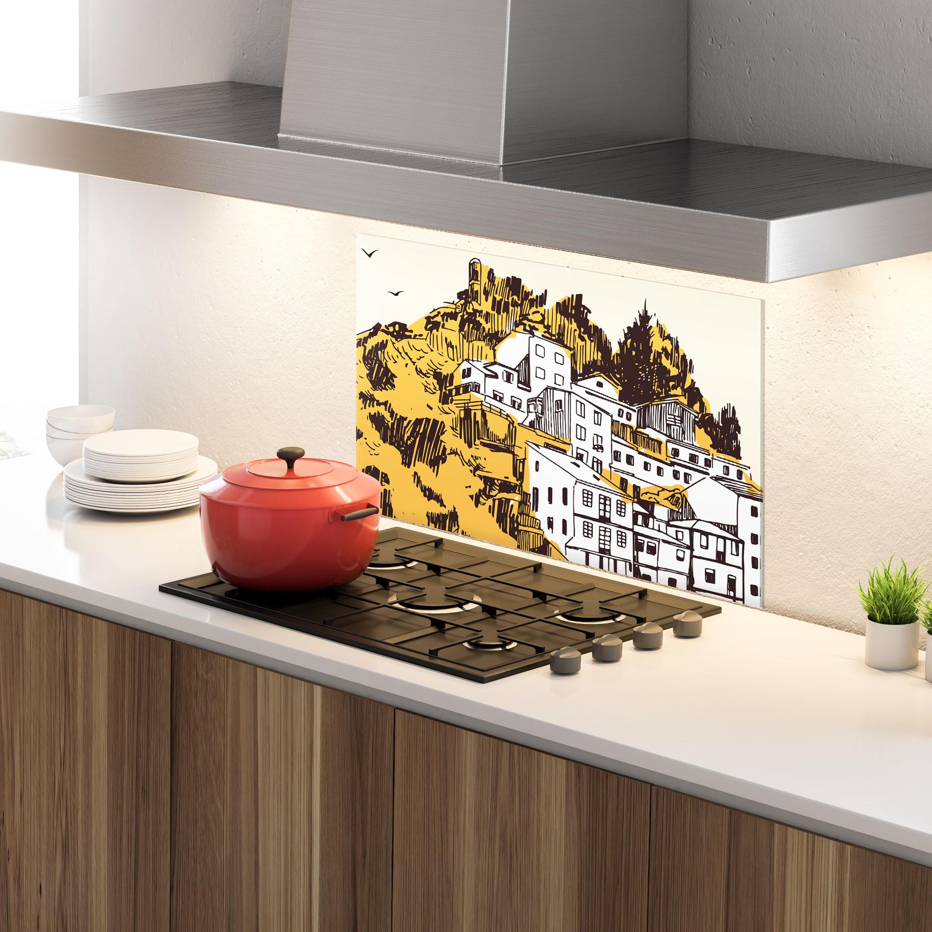 Стъклен панел за кухня Asturias City mockup 4