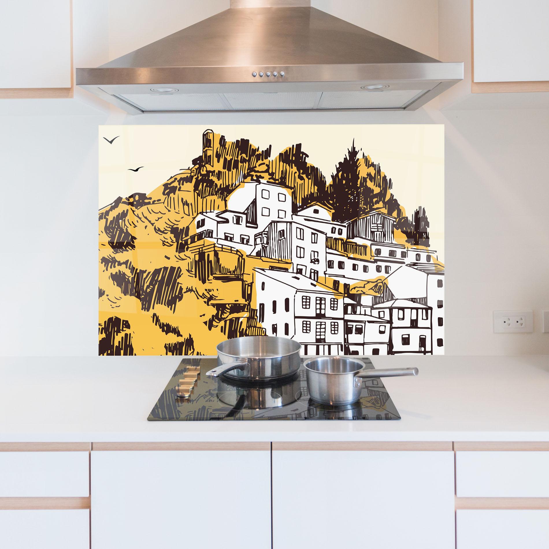 Стъклен панел за кухня Asturias City mockup 5