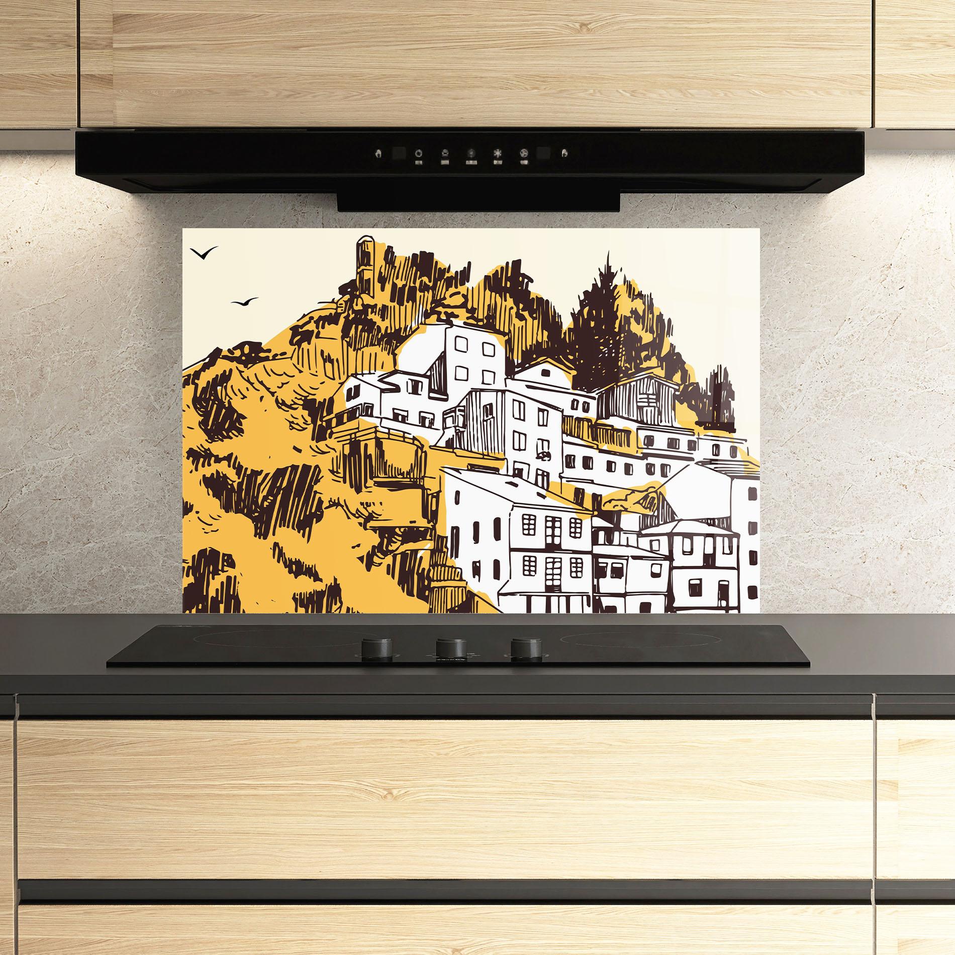 Стъклен панел за кухня Asturias City mockup 3