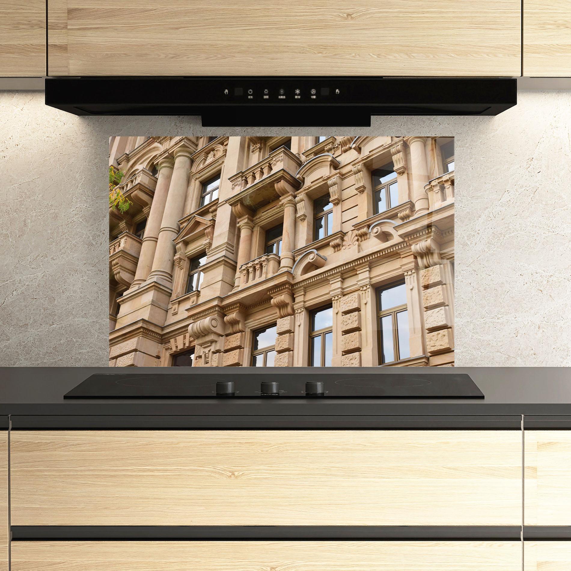 Стъклен панел за кухня Frankfurt Building mockup 3