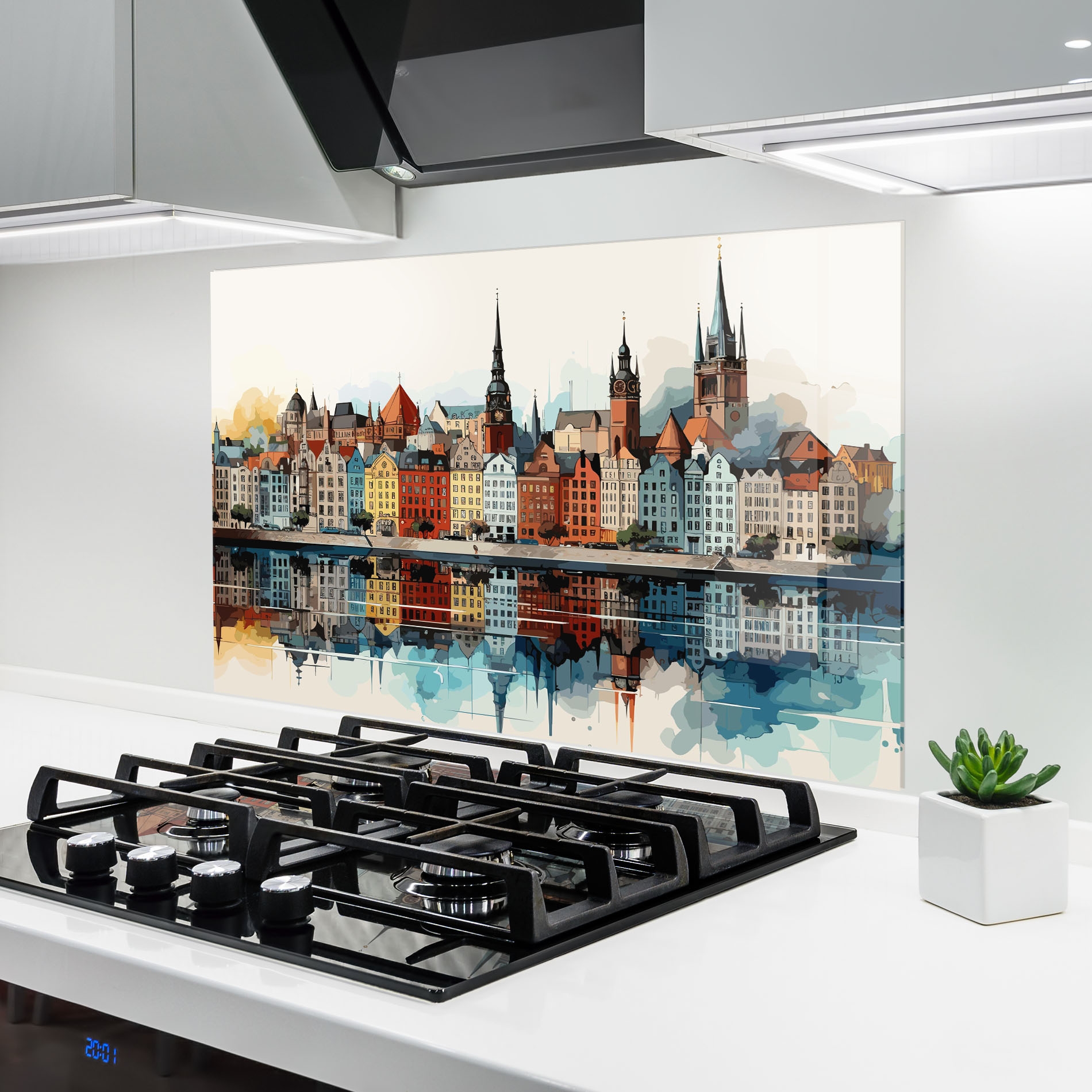 Стъклен Панел Кухня German Buildings