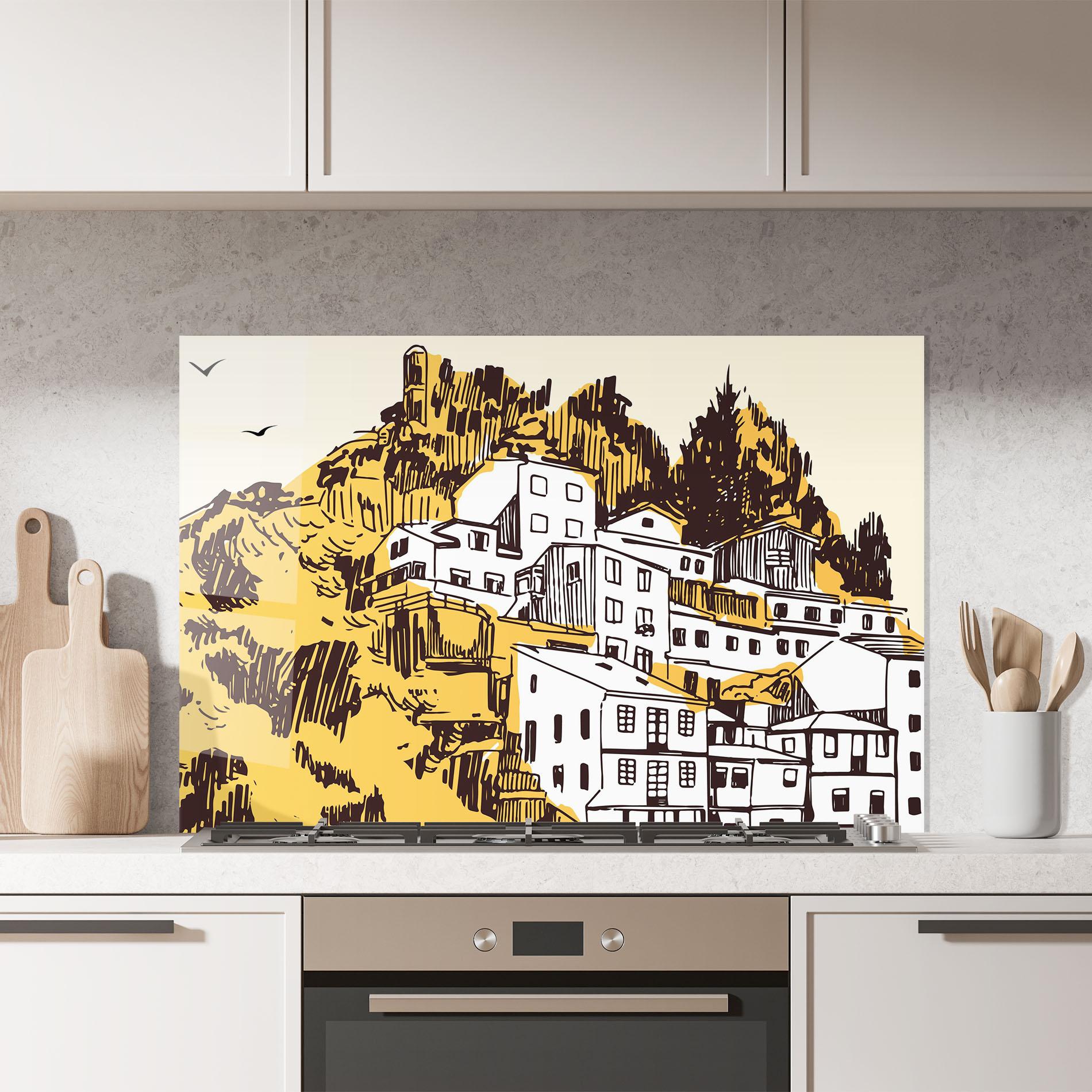 Стъклен панел за кухня Asturias City mockup 7