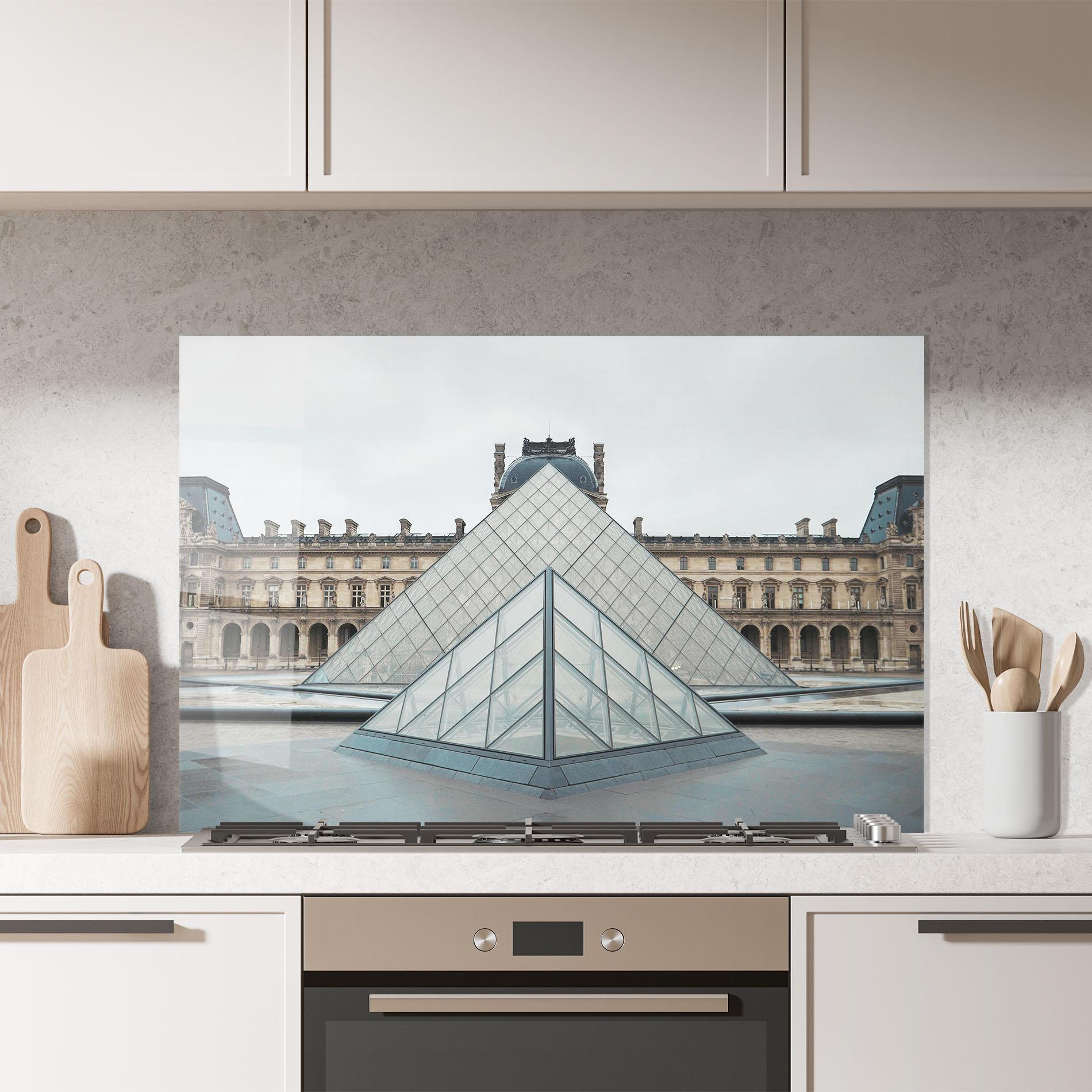 Стъклен панел за кухня Beautiful Louvre mockup 7