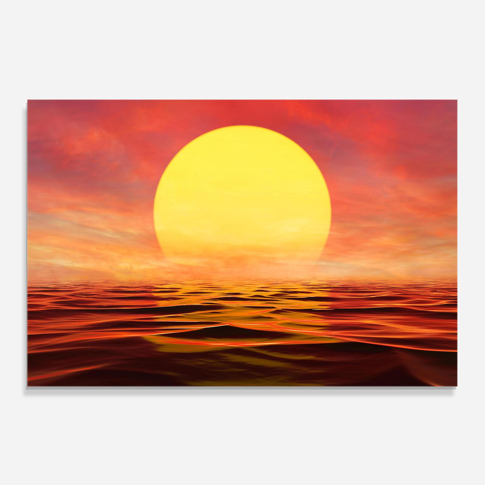 Стъклен панел за кухня Clouds Reflection Sky mockup 0