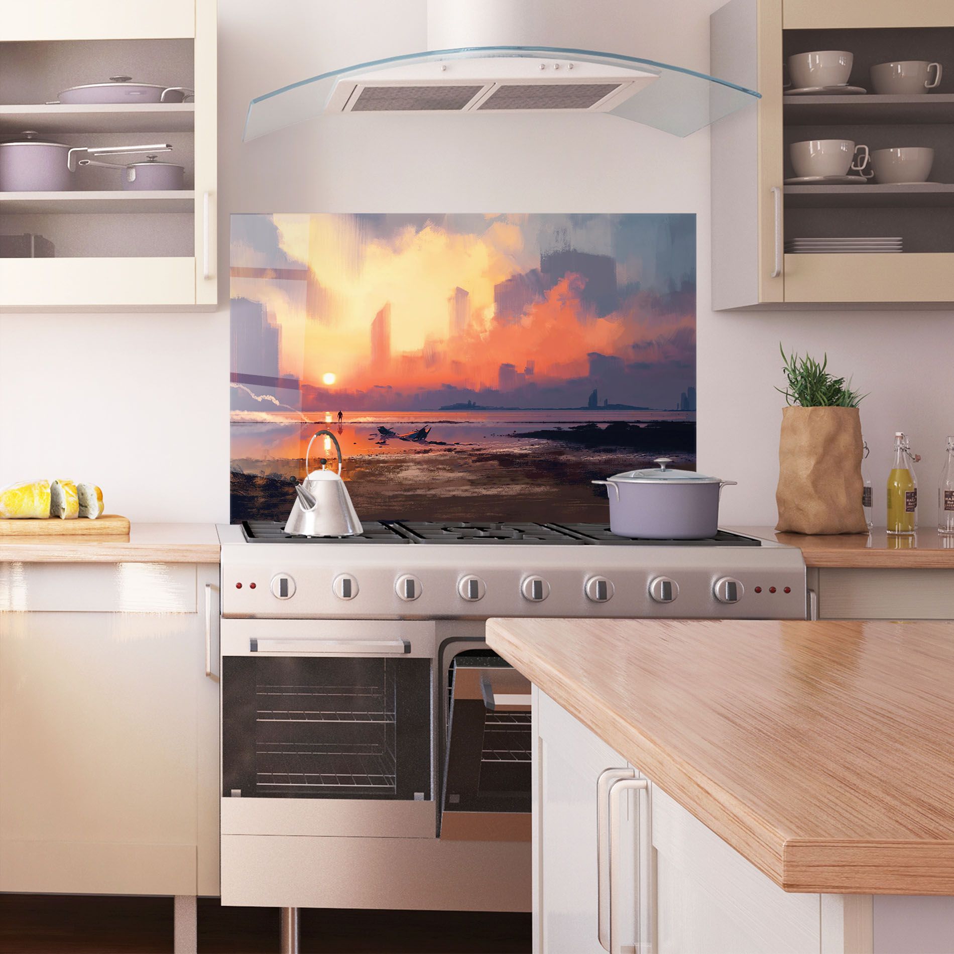 Skyscrapers Sunset mockup 1