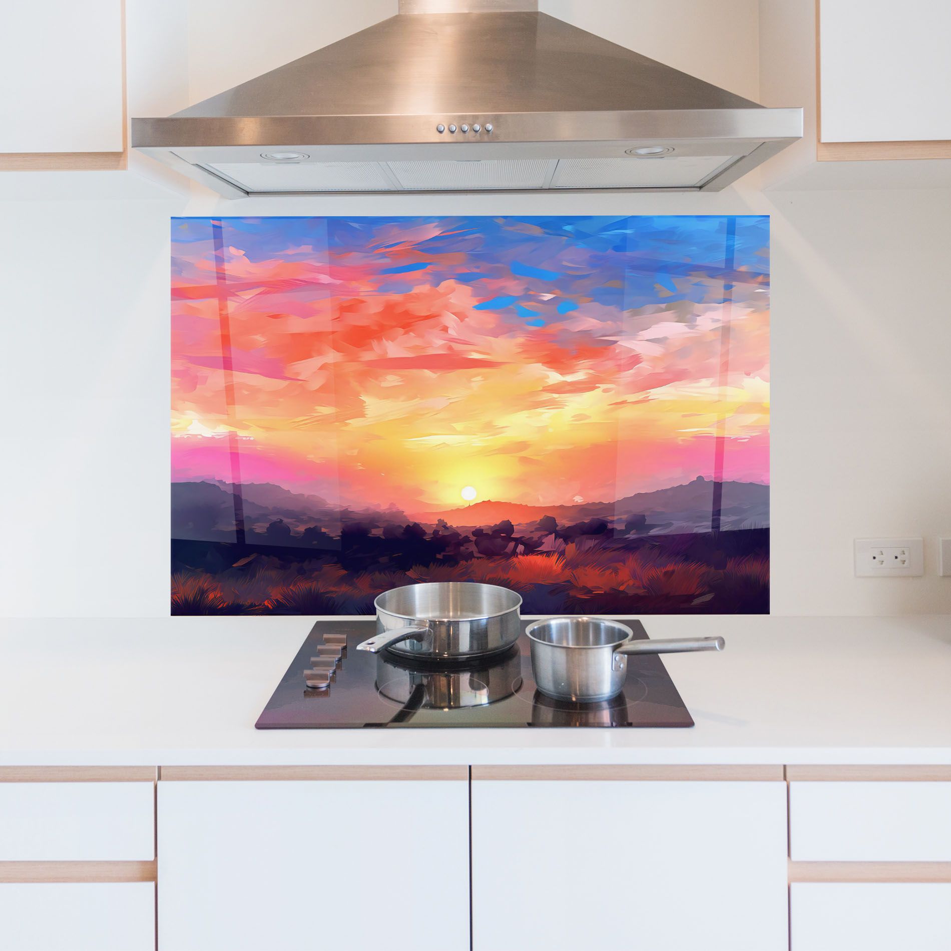 Colorful Sunset Mountains mockup 5