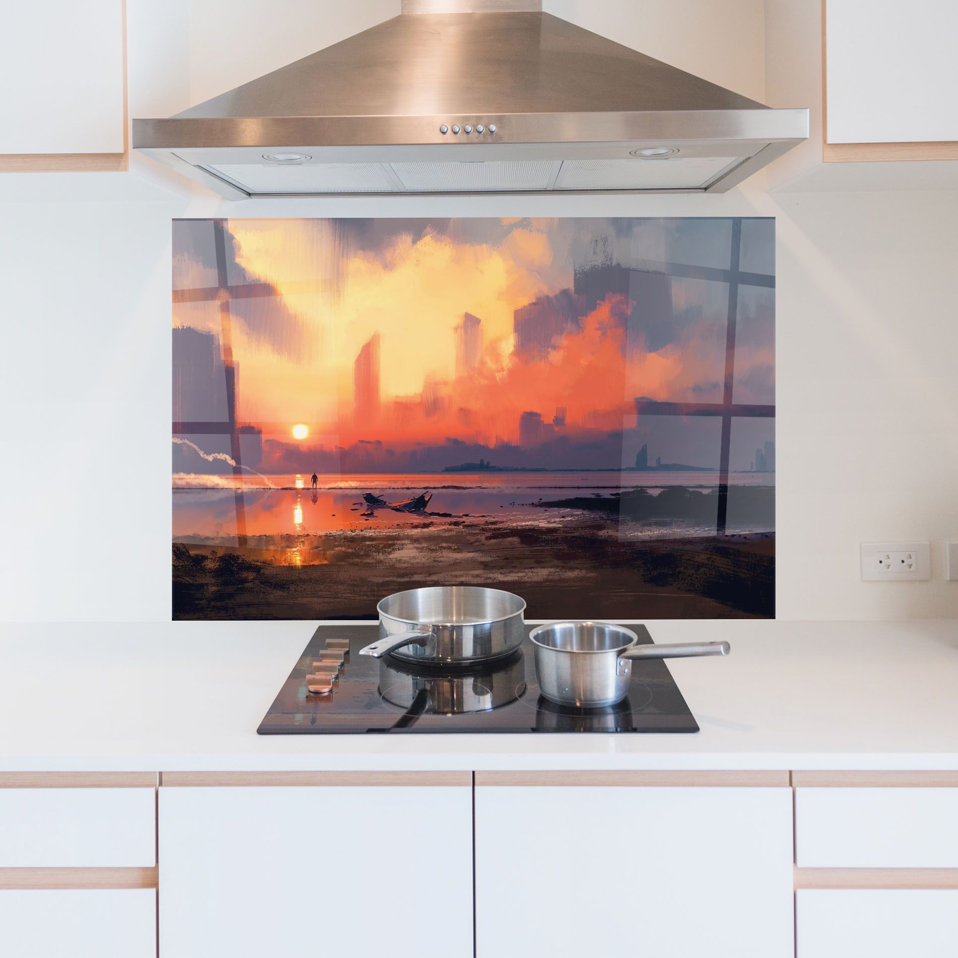 Skyscrapers Sunset mockup 5