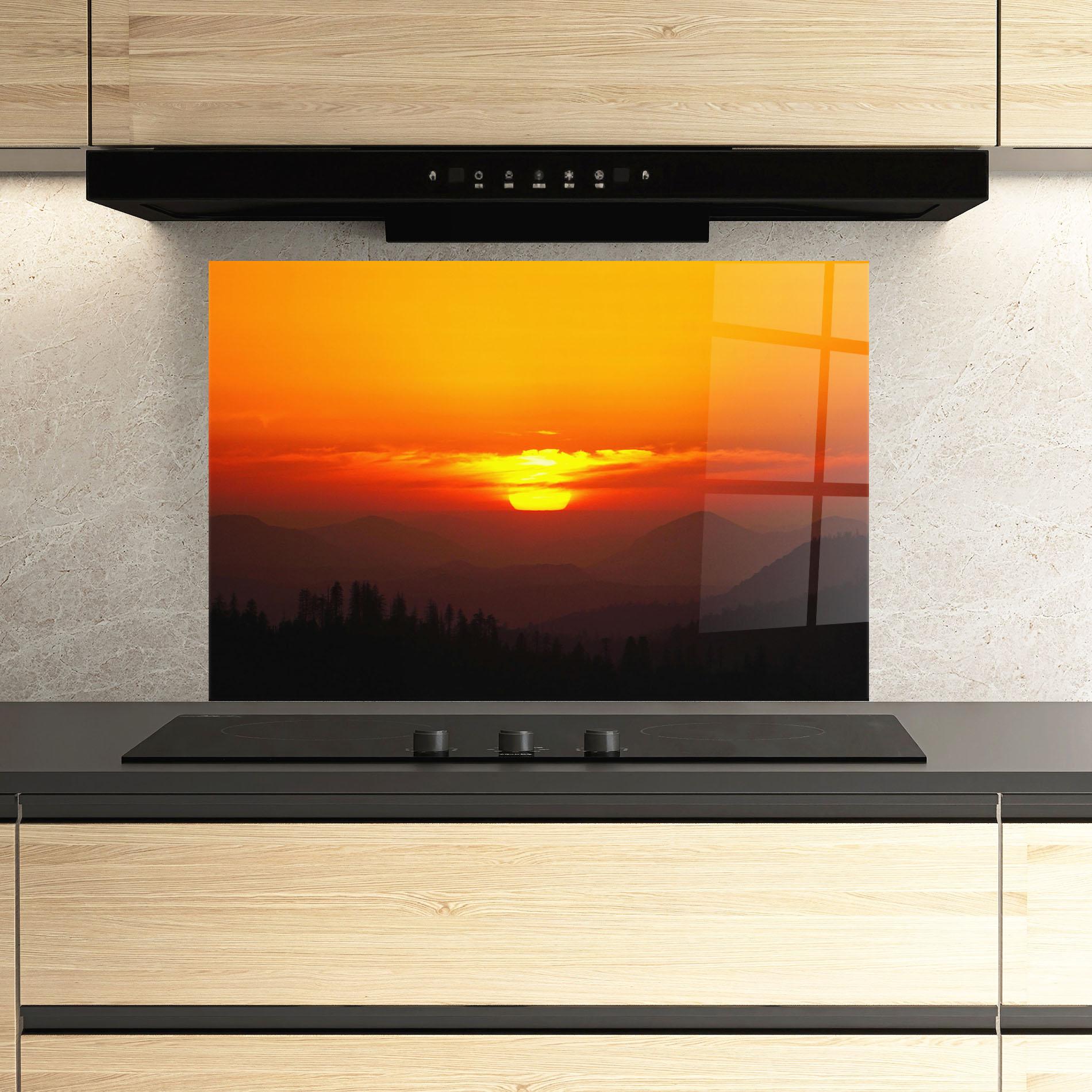 Стъклен панел за кухня Pretty Sun View mockup 3