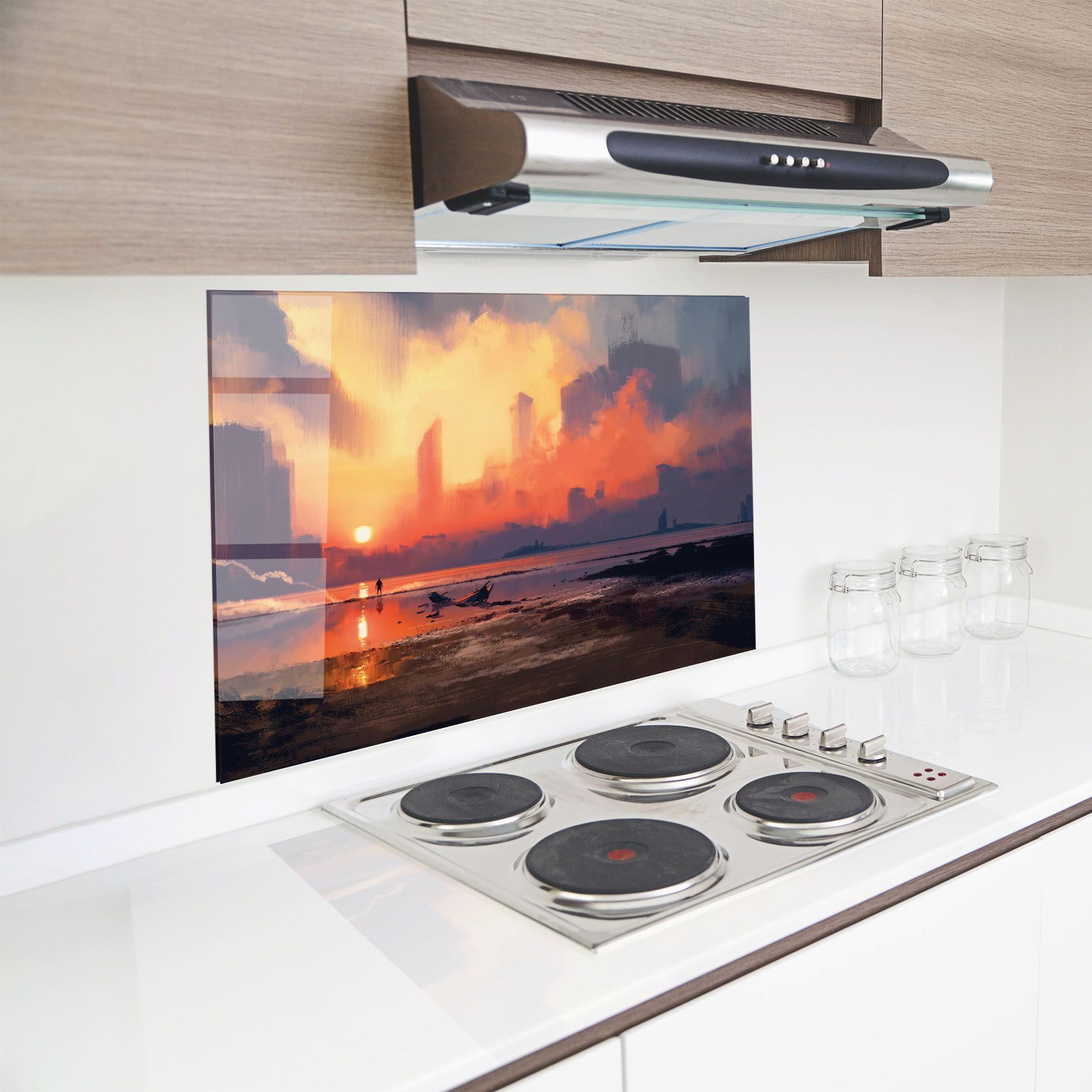 Skyscrapers Sunset mockup 8