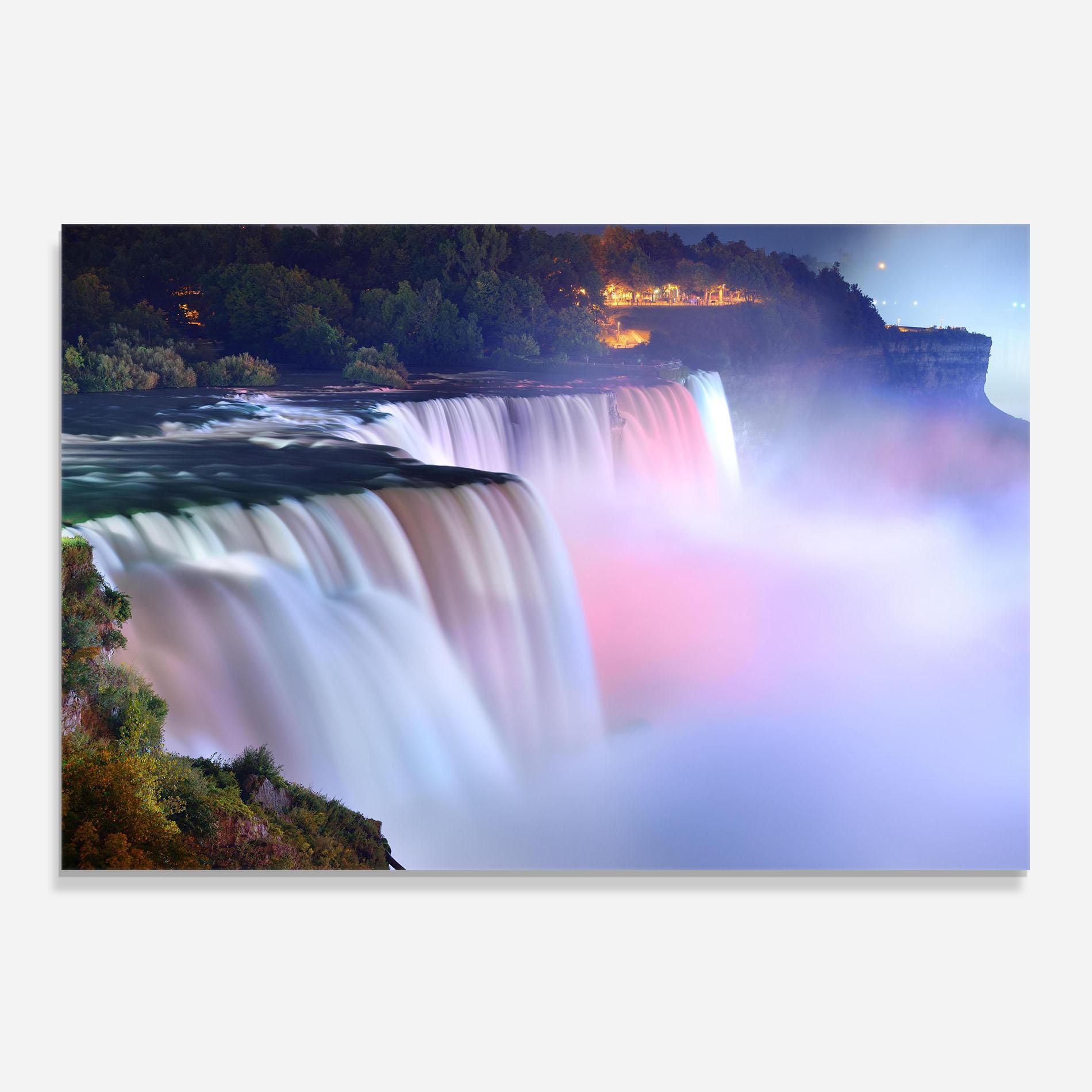 Стъклен панел за кухня Dreamy Purple Waterfall mockup 0