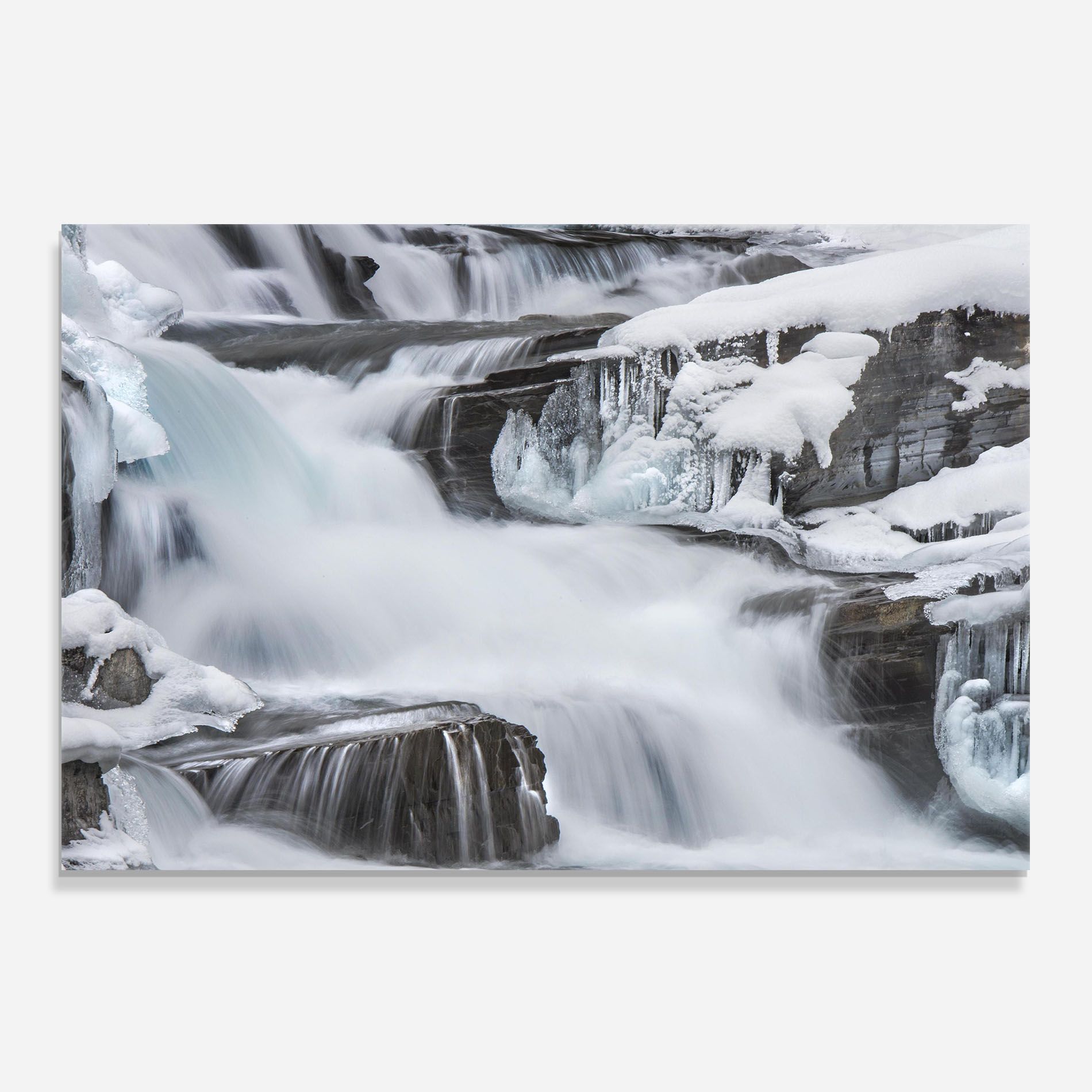 Majestic Winter Waterfall mockup 0