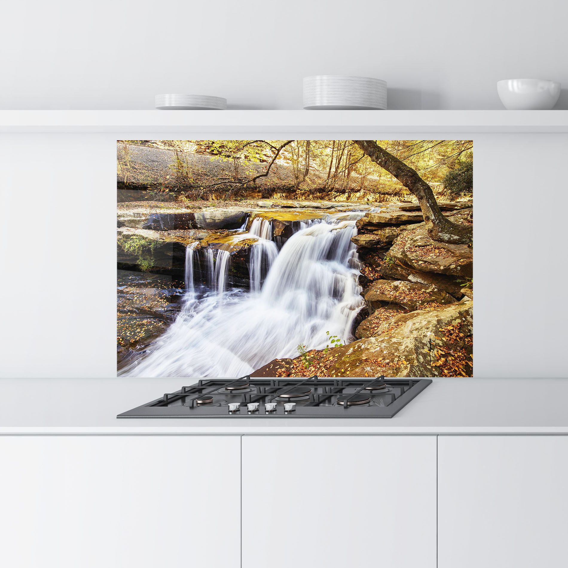 Pretty Autumn Waterfall mockup 9