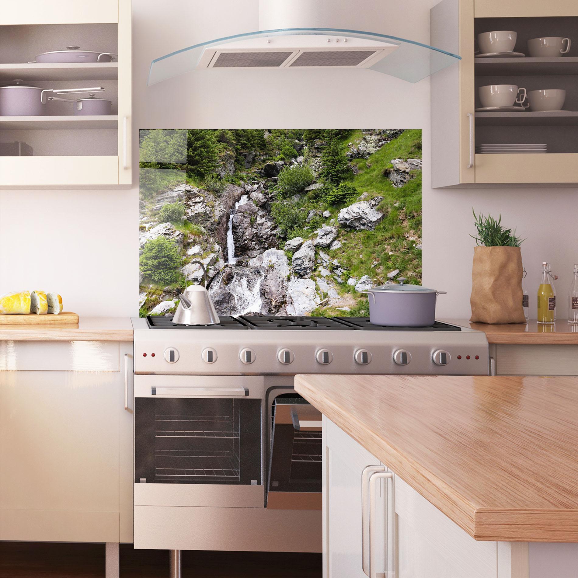 Стъклен панел за кухня Small Waterfall mockup 1