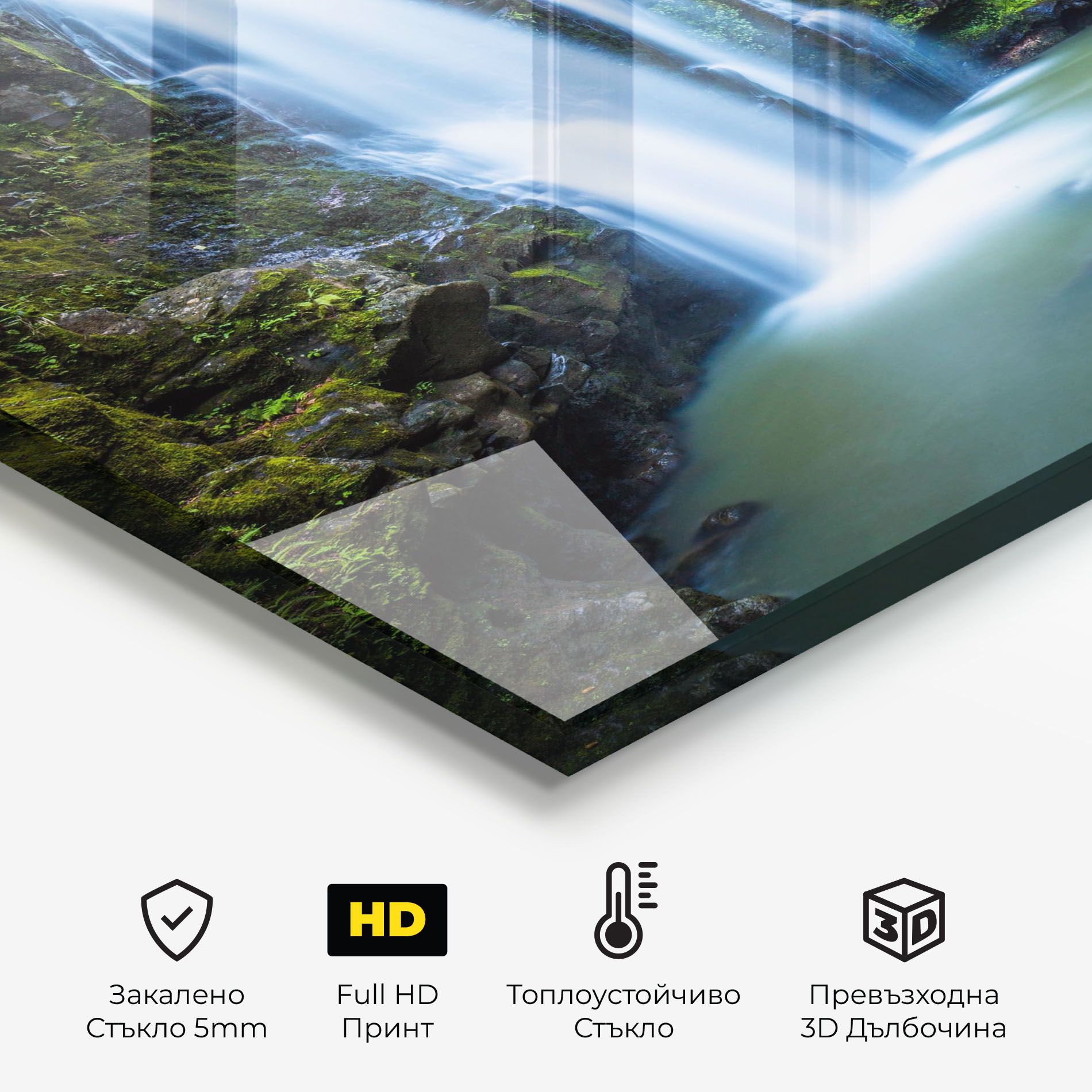 Swimming In Waterfall mockup 2