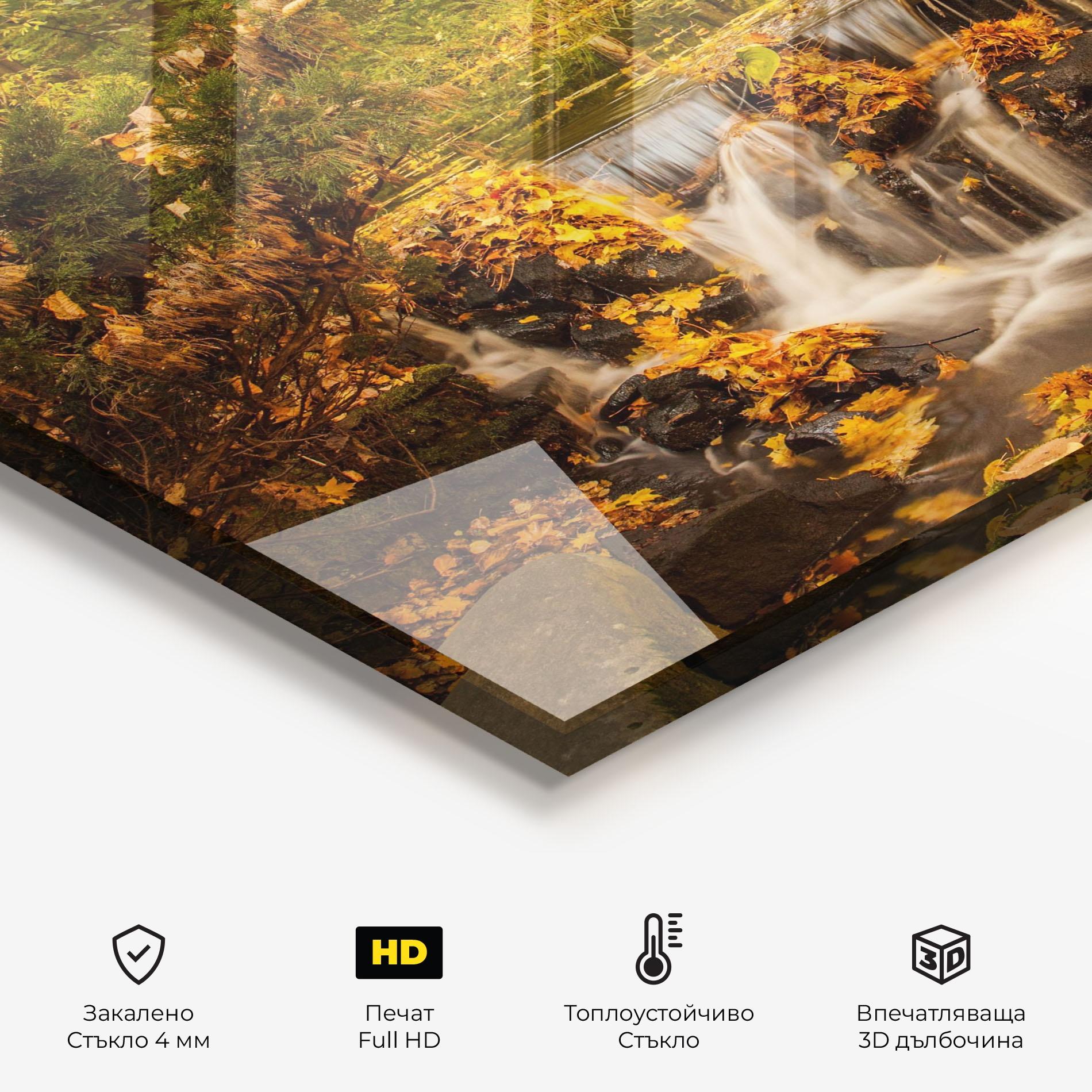 Стъклен панел за кухня Autumn Pretty Waterfall mockup 2