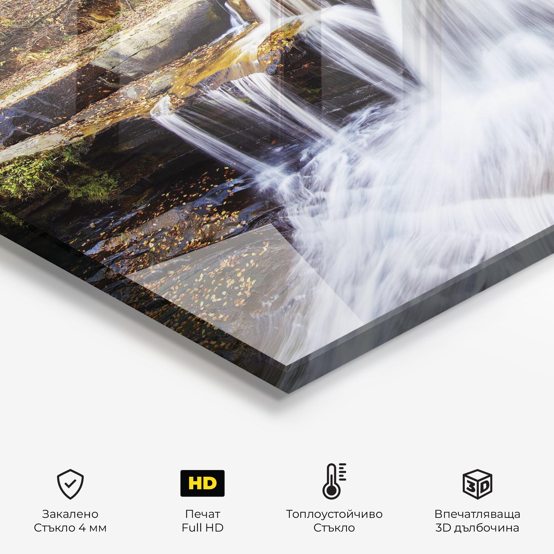 Стъклен панел за кухня Pretty Autumn Waterfall mockup 2