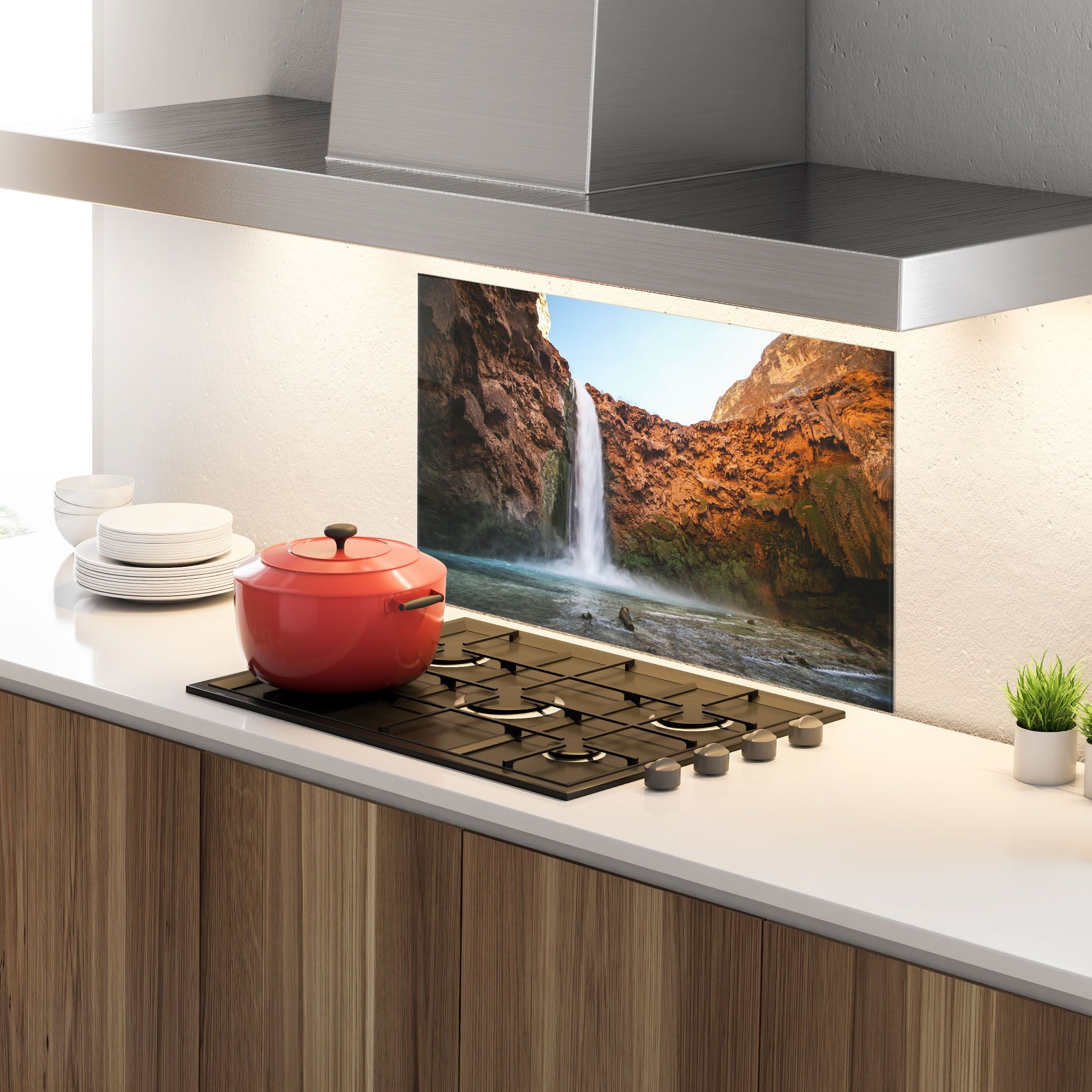 Orange Wall Waterfall mockup 4