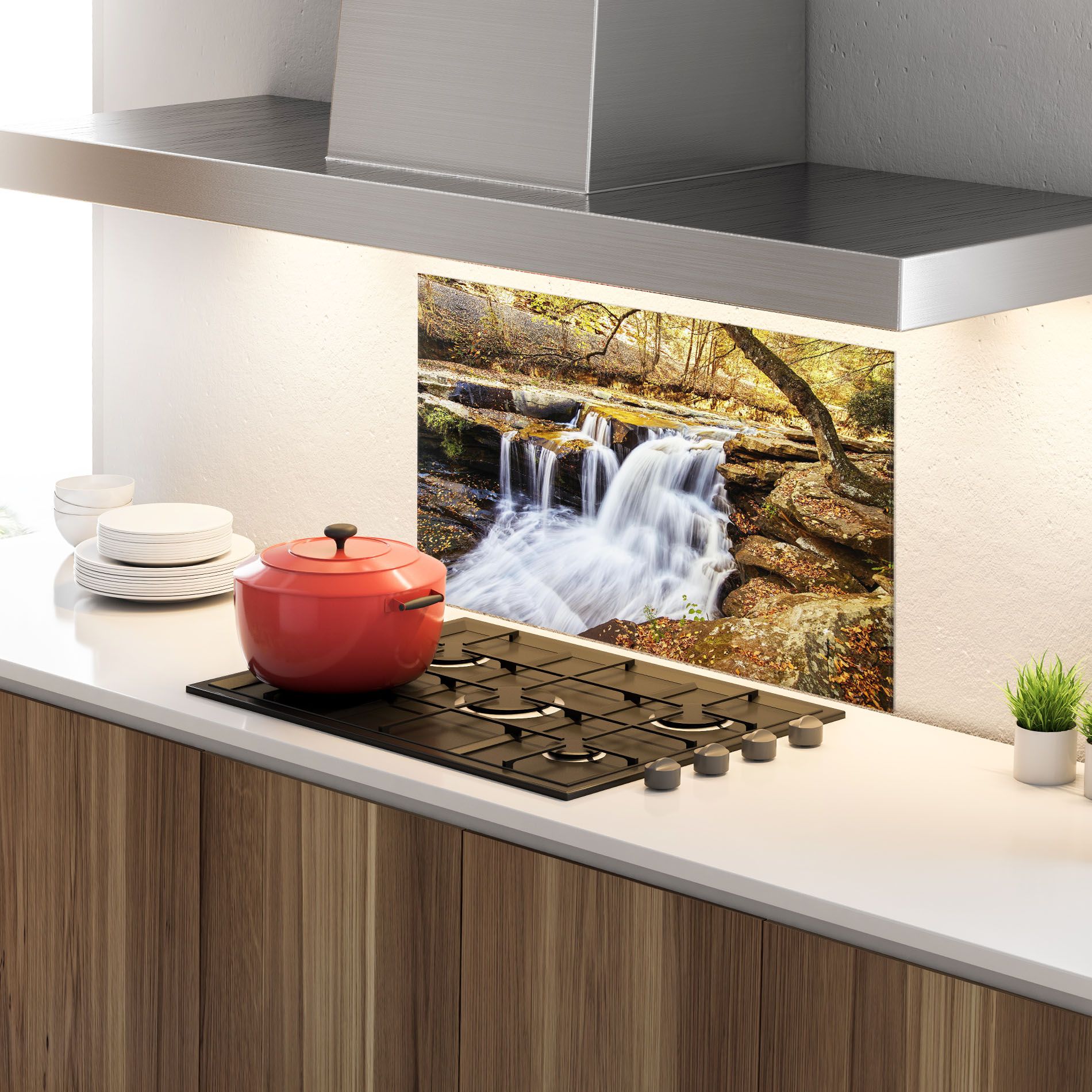 Pretty Autumn Waterfall mockup 4