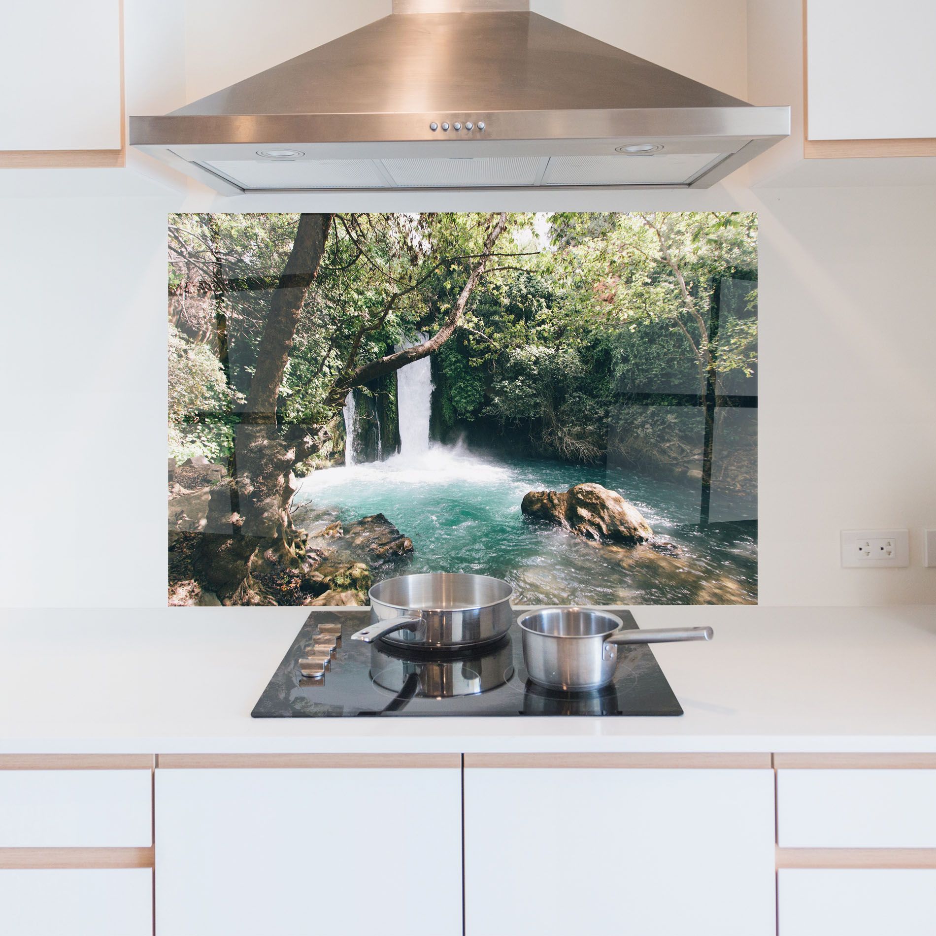 Beautiful Blue Waterfall mockup 5