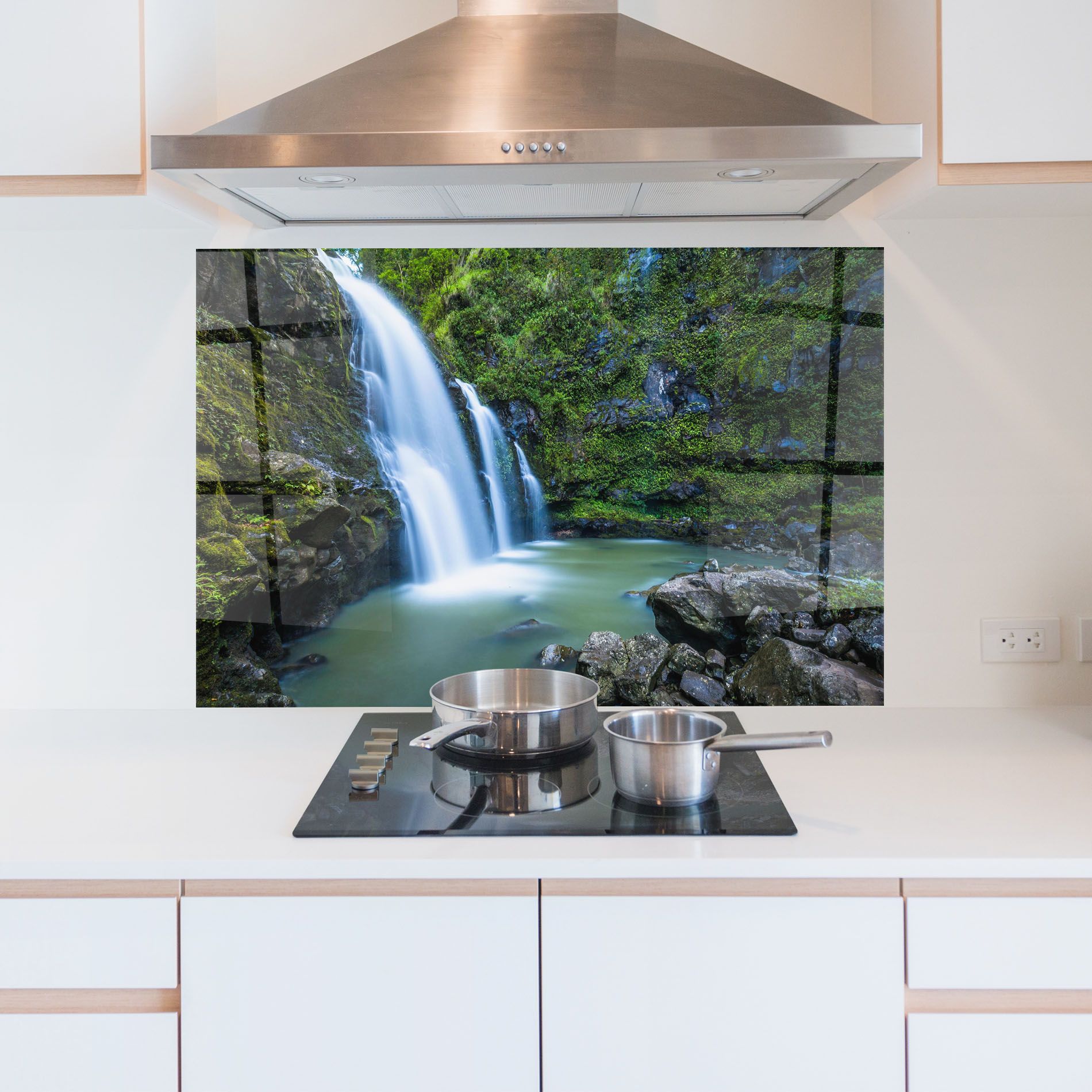 Swimming In Waterfall mockup 5