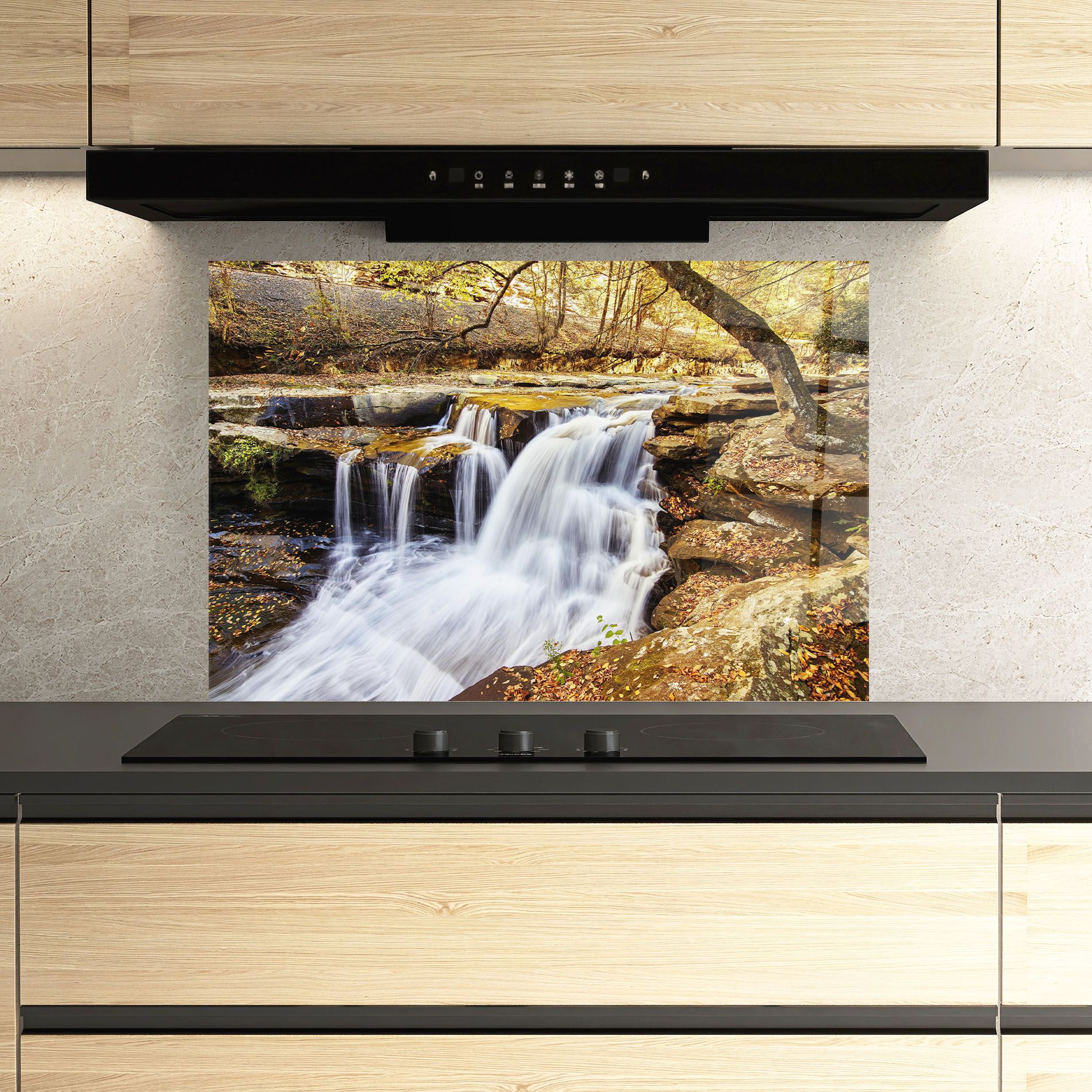 Pretty Autumn Waterfall mockup 3