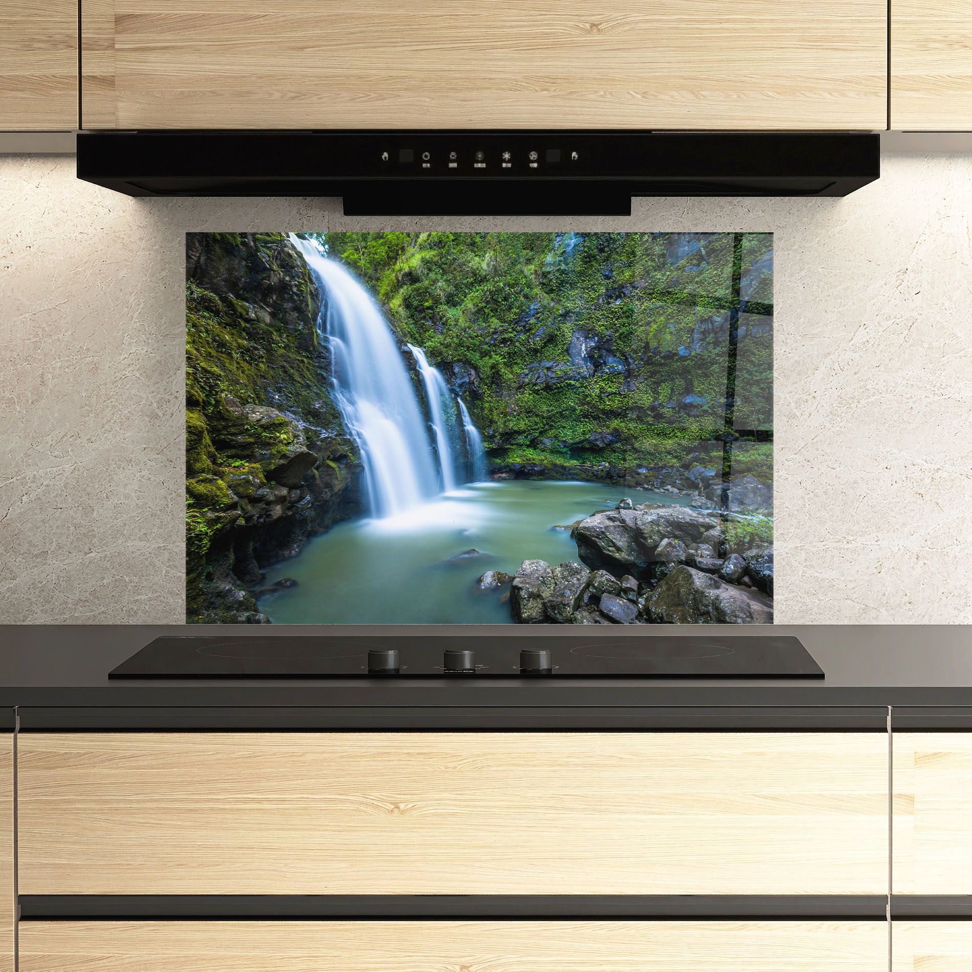 Swimming In Waterfall mockup 3