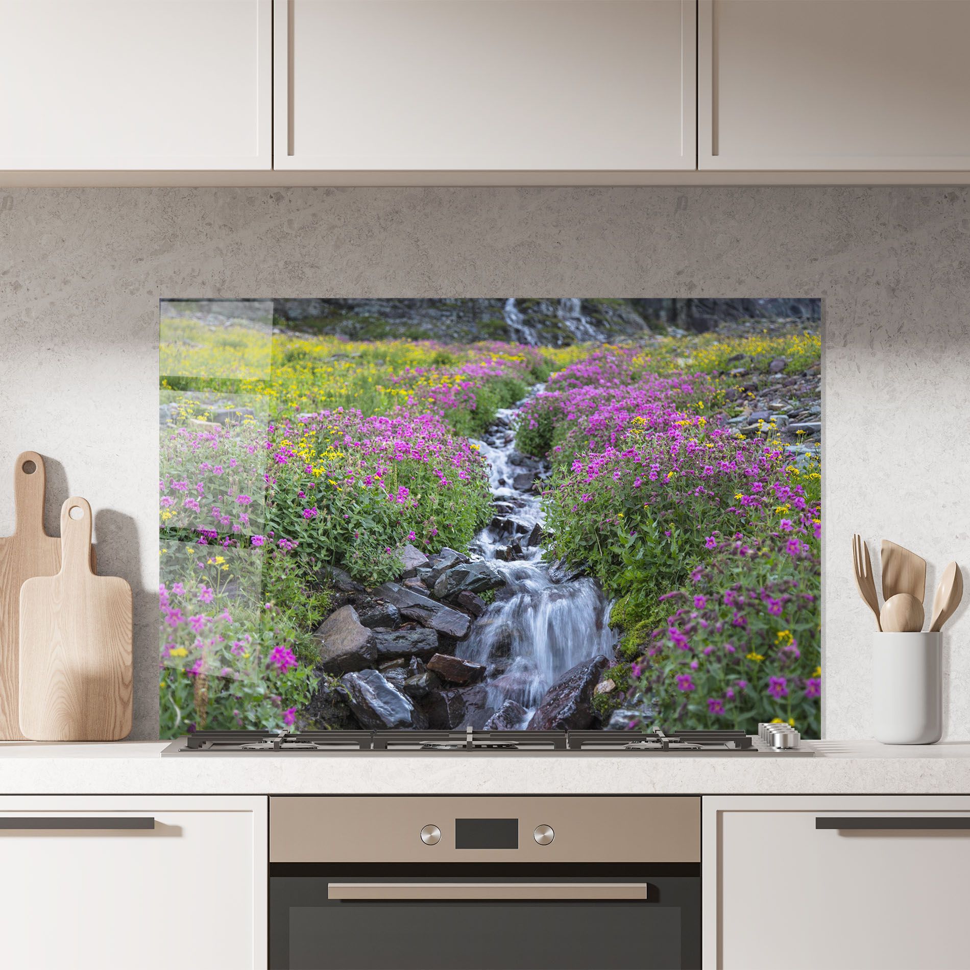 Purple Field Waterfall mockup 7