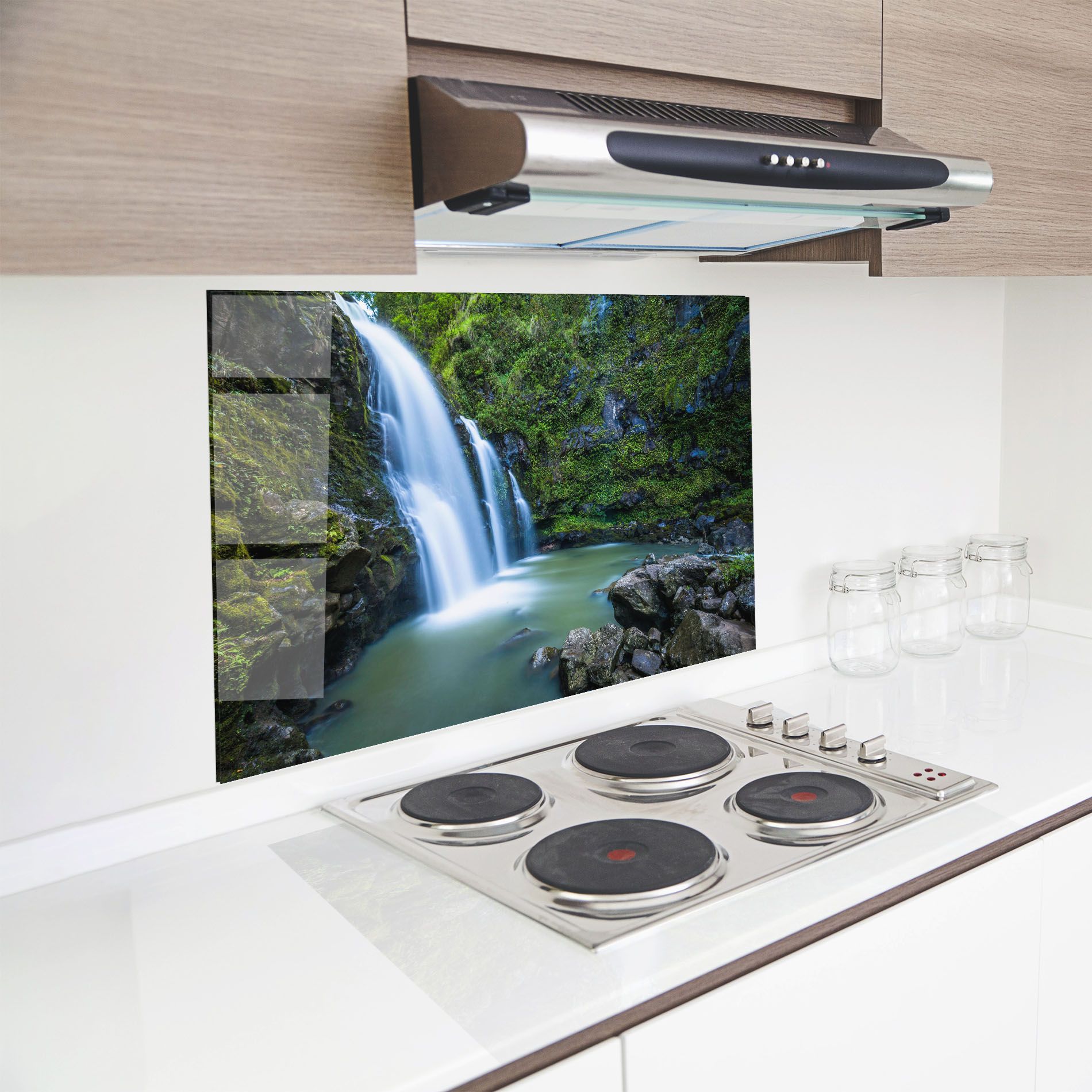 Swimming In Waterfall mockup 8