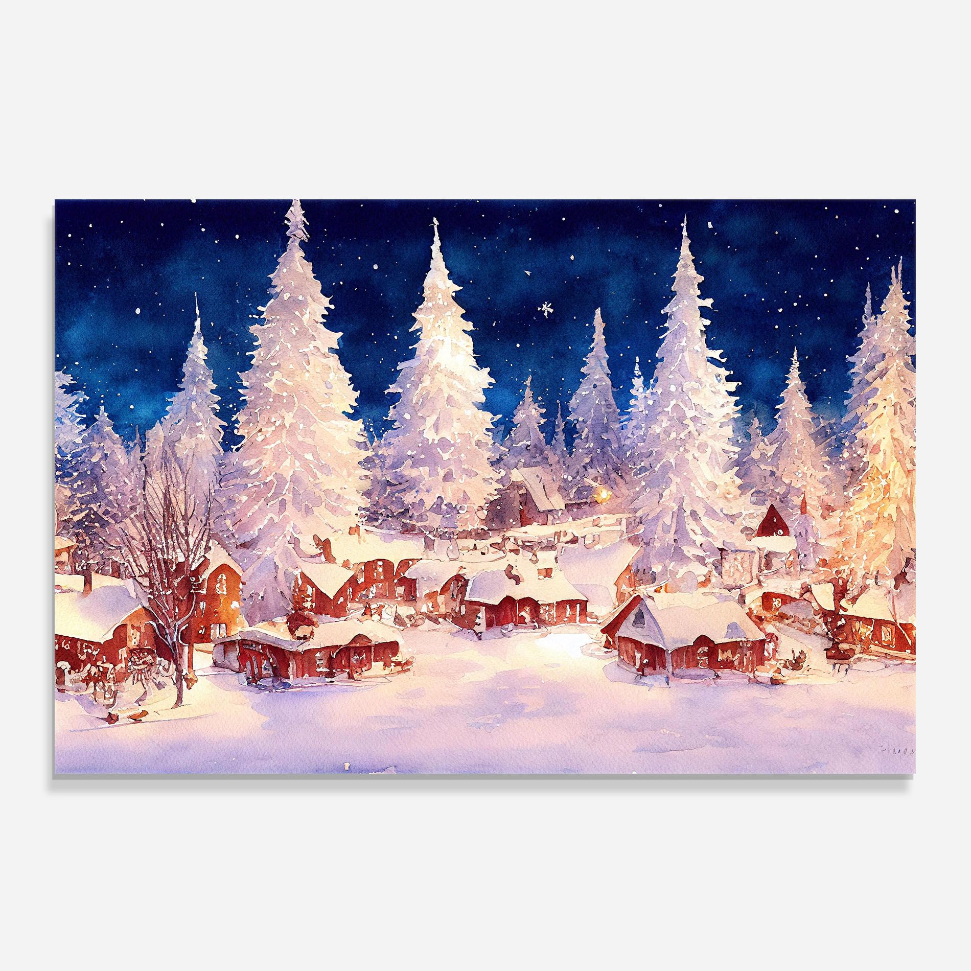 Snow Falling Painting mockup 0