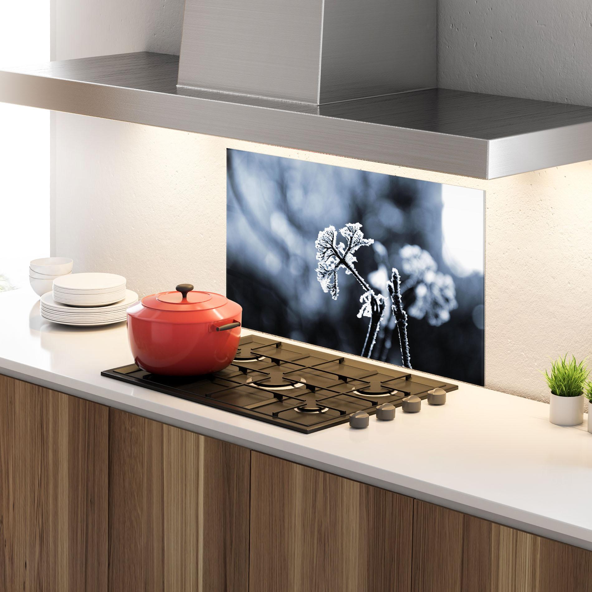 Стъклен панел за кухня Winter Plant mockup 4