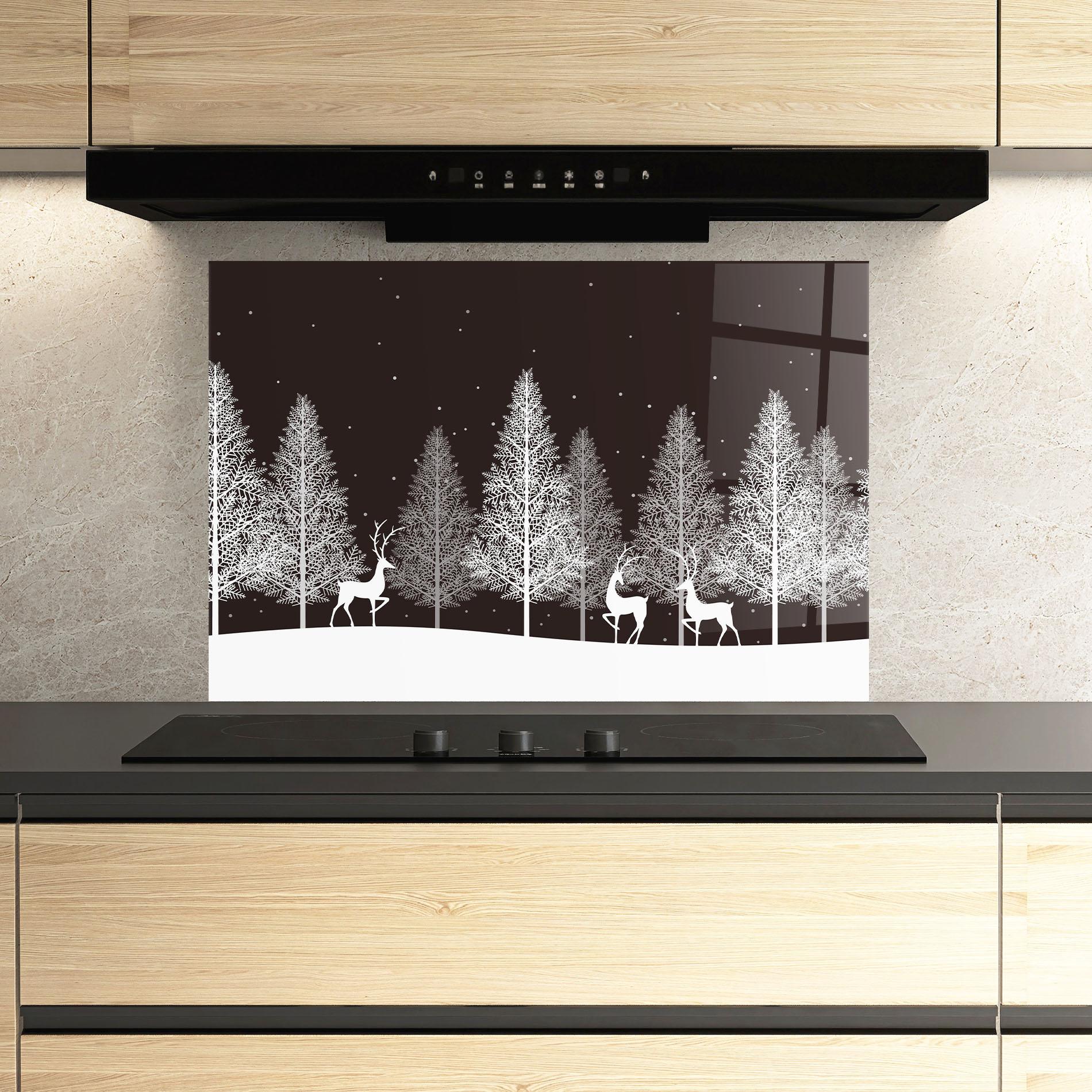 Стъклен панел за кухня Brown Sky Winter mockup 3