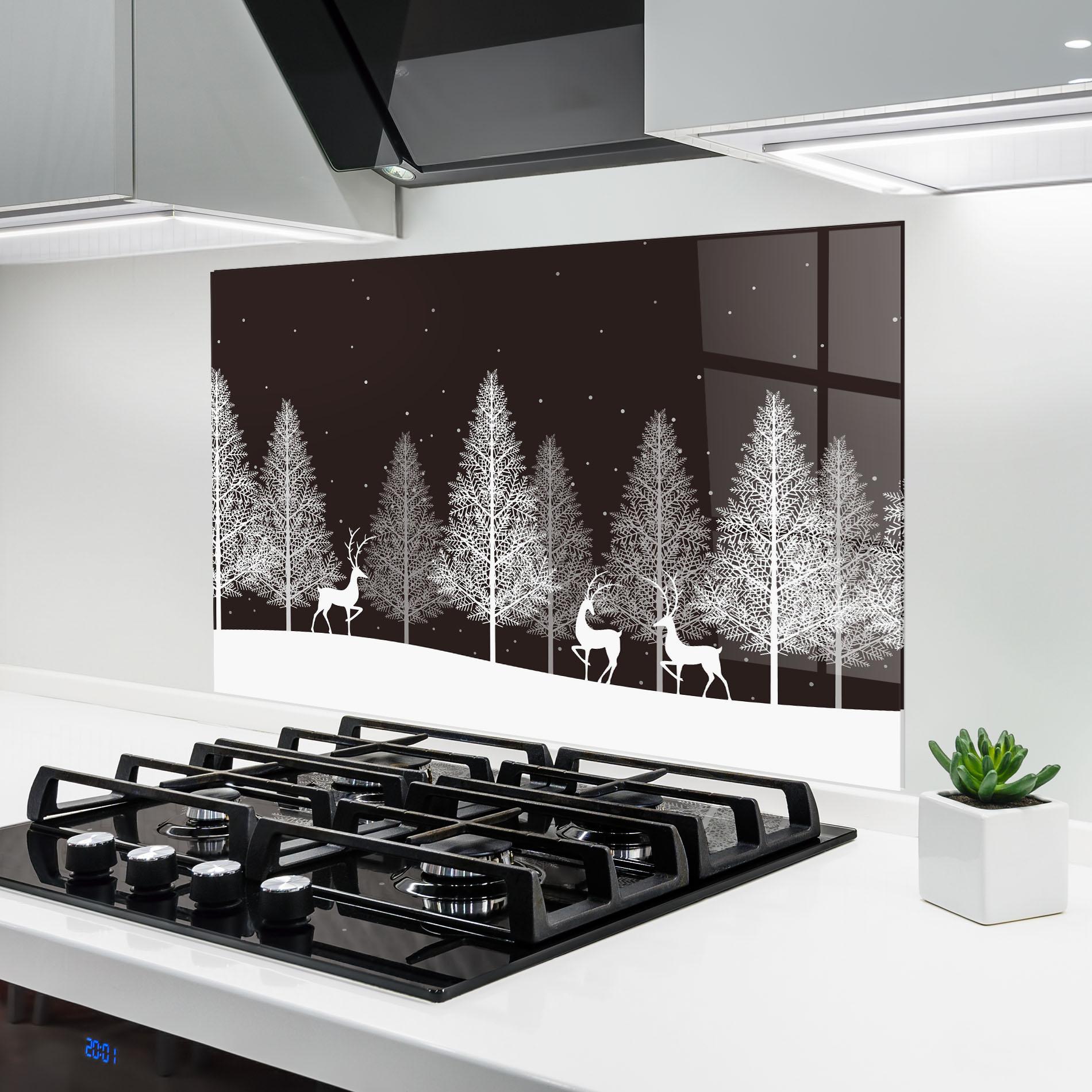 Стъклен панел за кухня Brown Sky Winter mockup 6