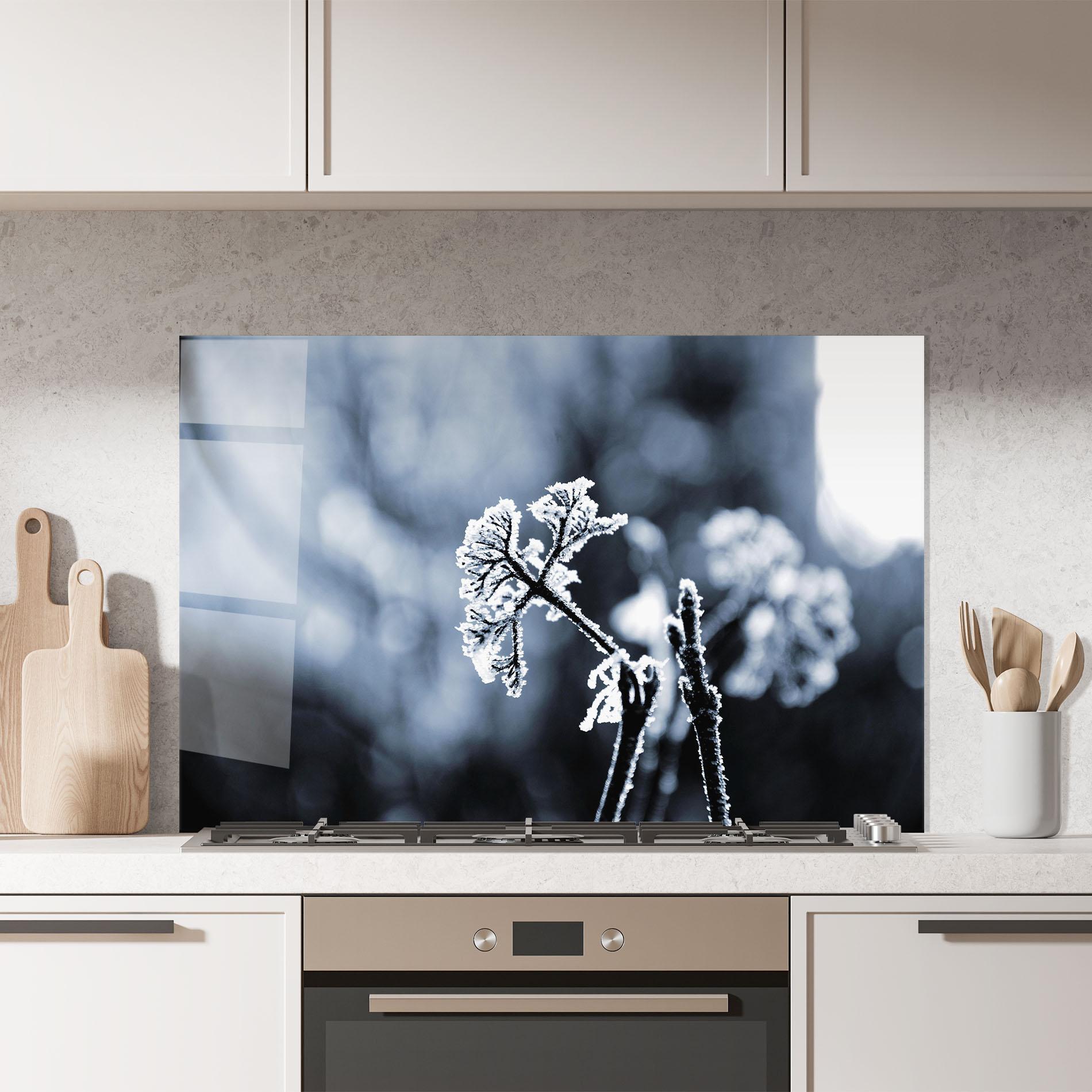 Стъклен панел за кухня Winter Plant mockup 7