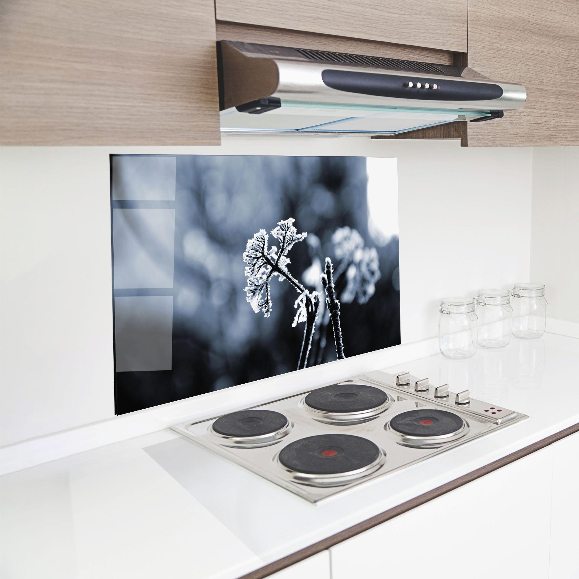 Стъклен панел за кухня Winter Plant mockup 8