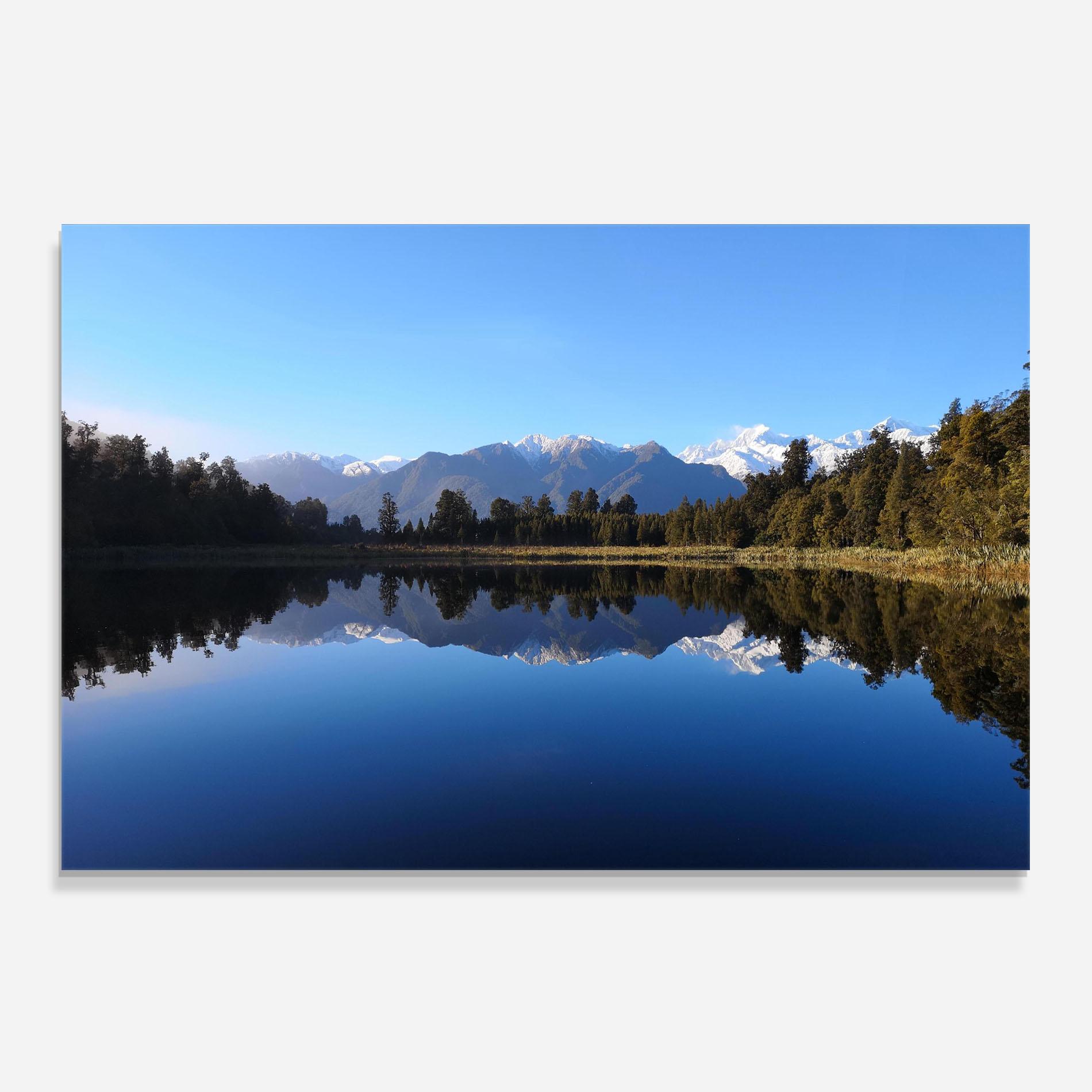 Стъклен панел за кухня Forest View Lake mockup 0