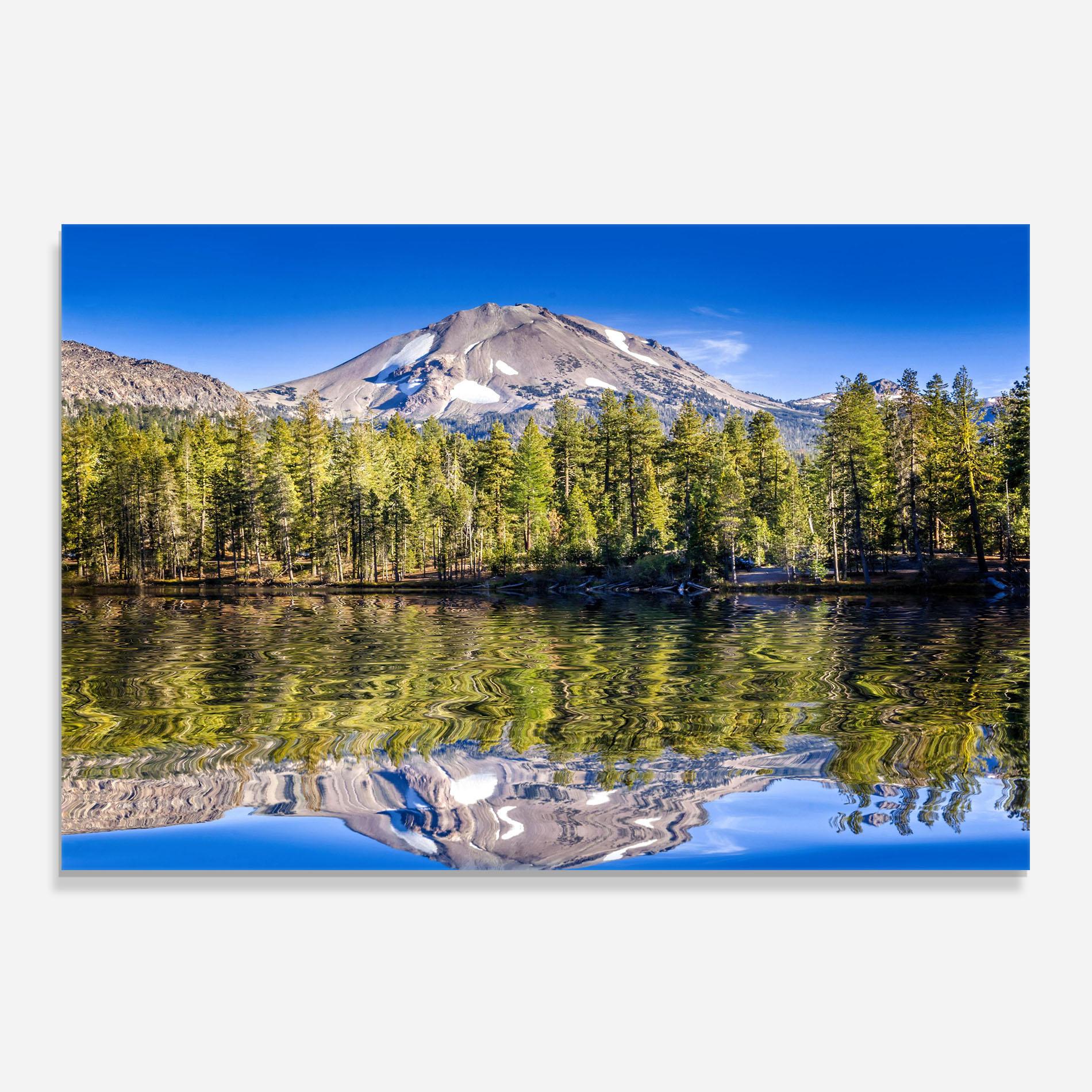 Стъклен панел за кухня Green Tree Lake mockup 0