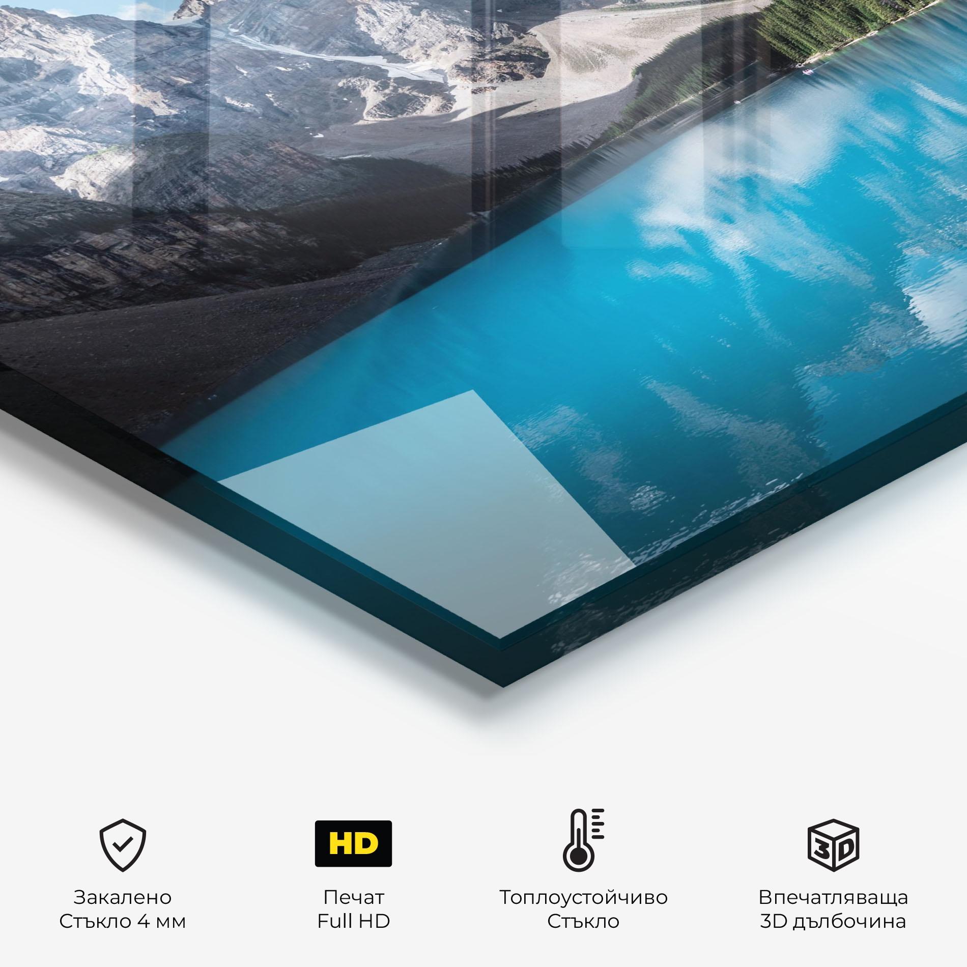 Стъклен панел за кухня Beautiful Lake Canada mockup 2