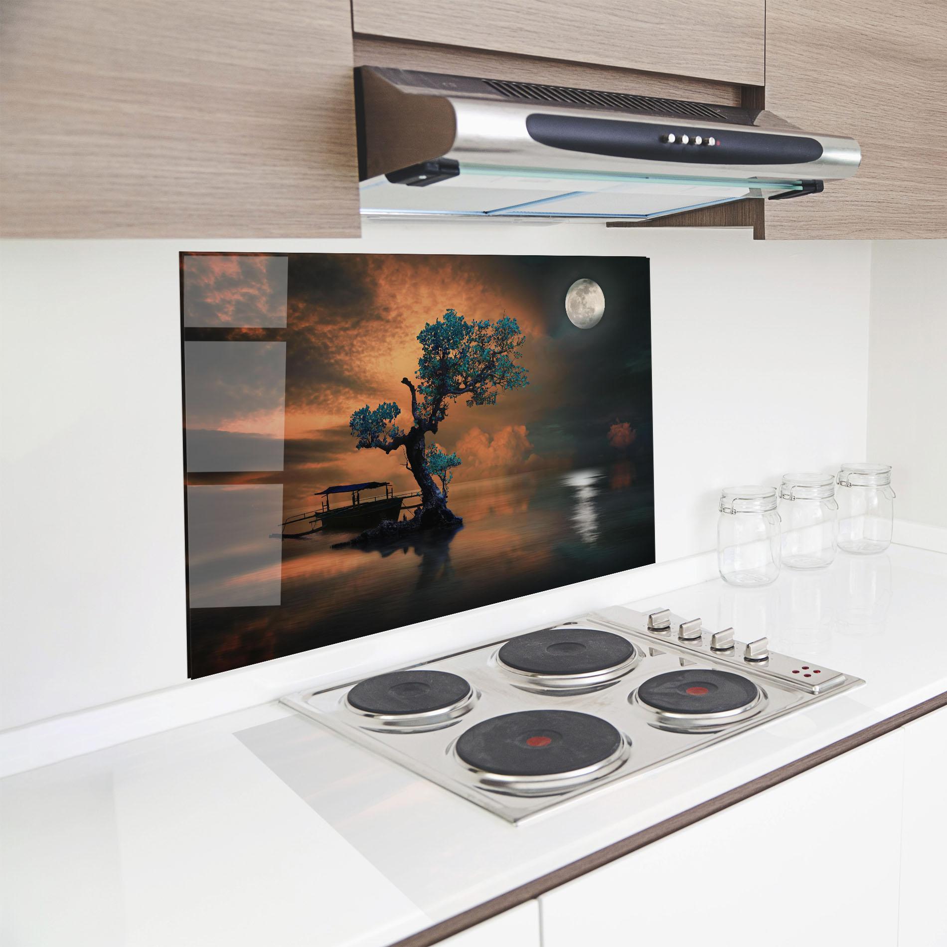 Стъклен панел за кухня Blue Tree mockup 8