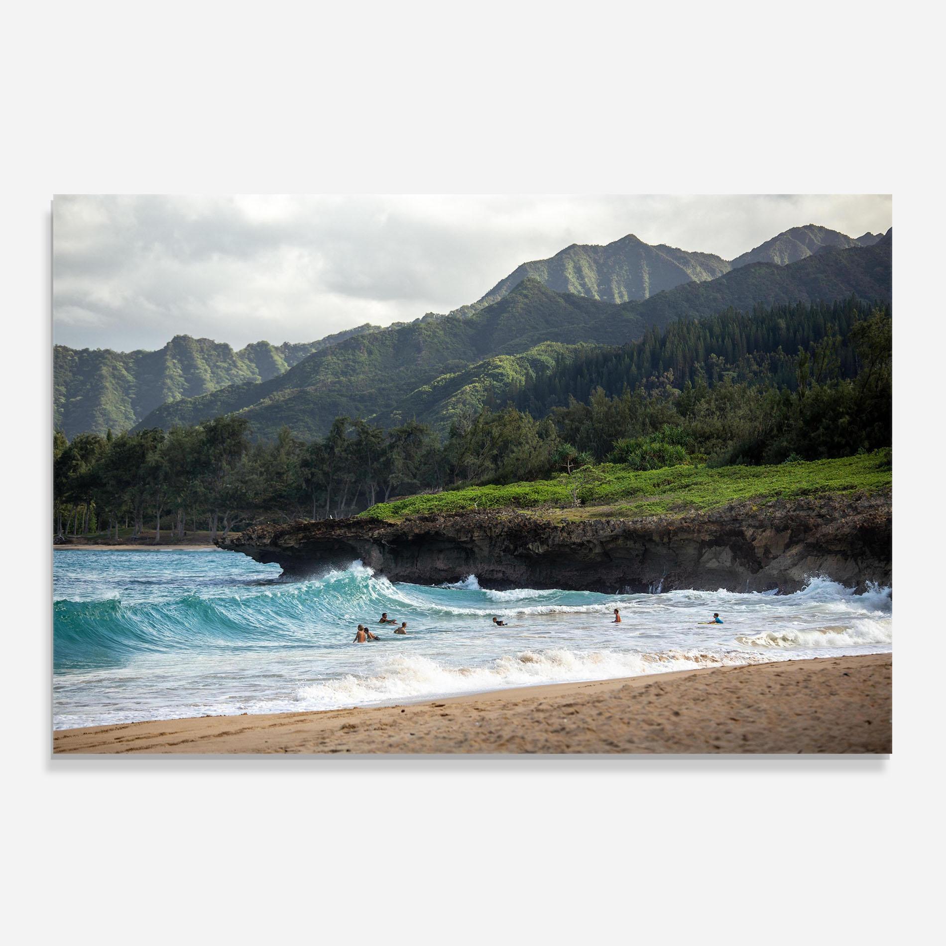 Стъклен панел за кухня Fun Waves mockup 0