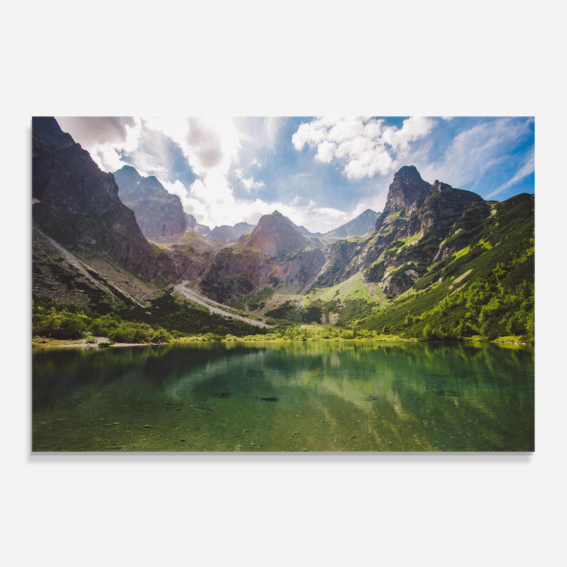 Стъклен панел за кухня Green Mountain mockup 0