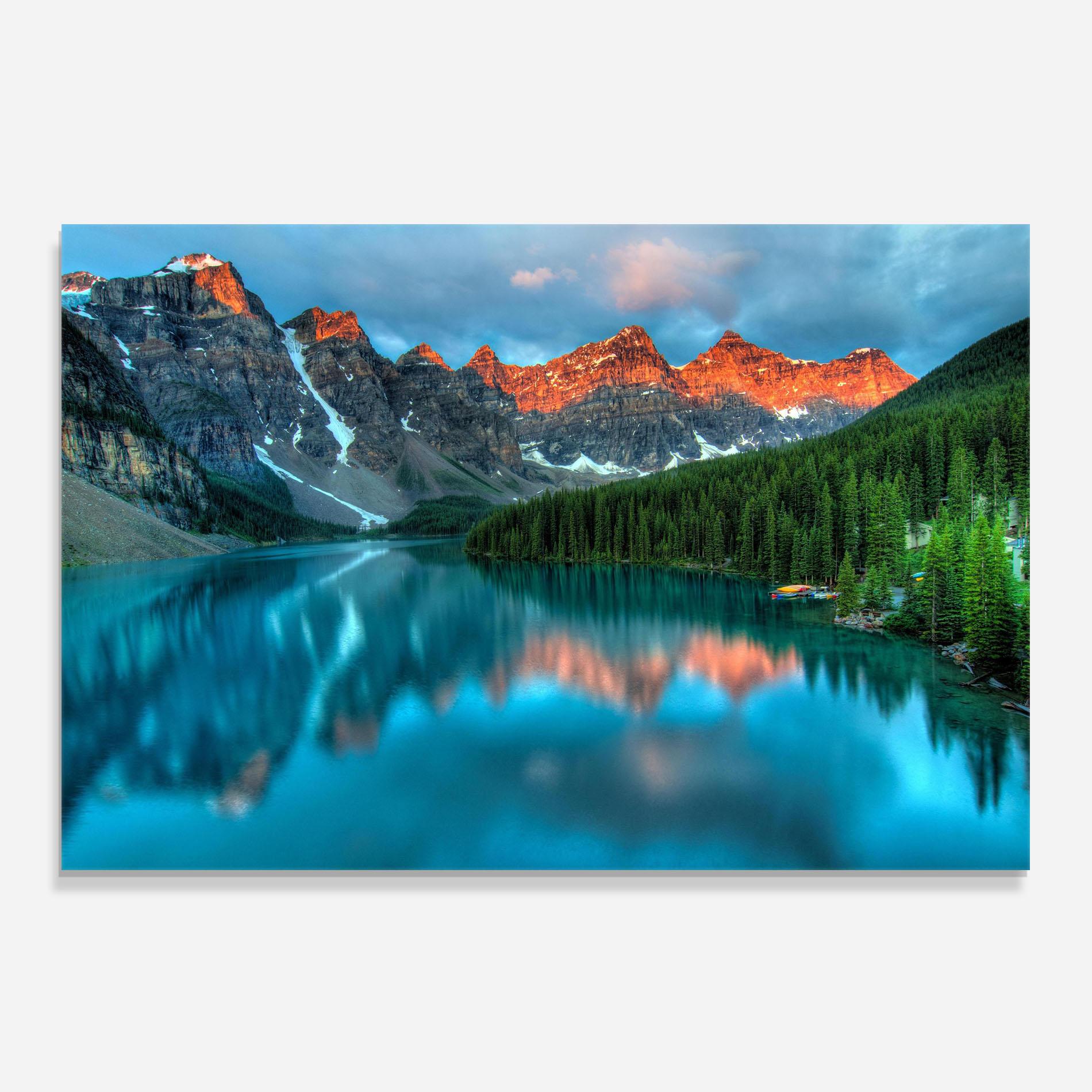 Стъклен панел за кухня Lake Reflection mockup 0