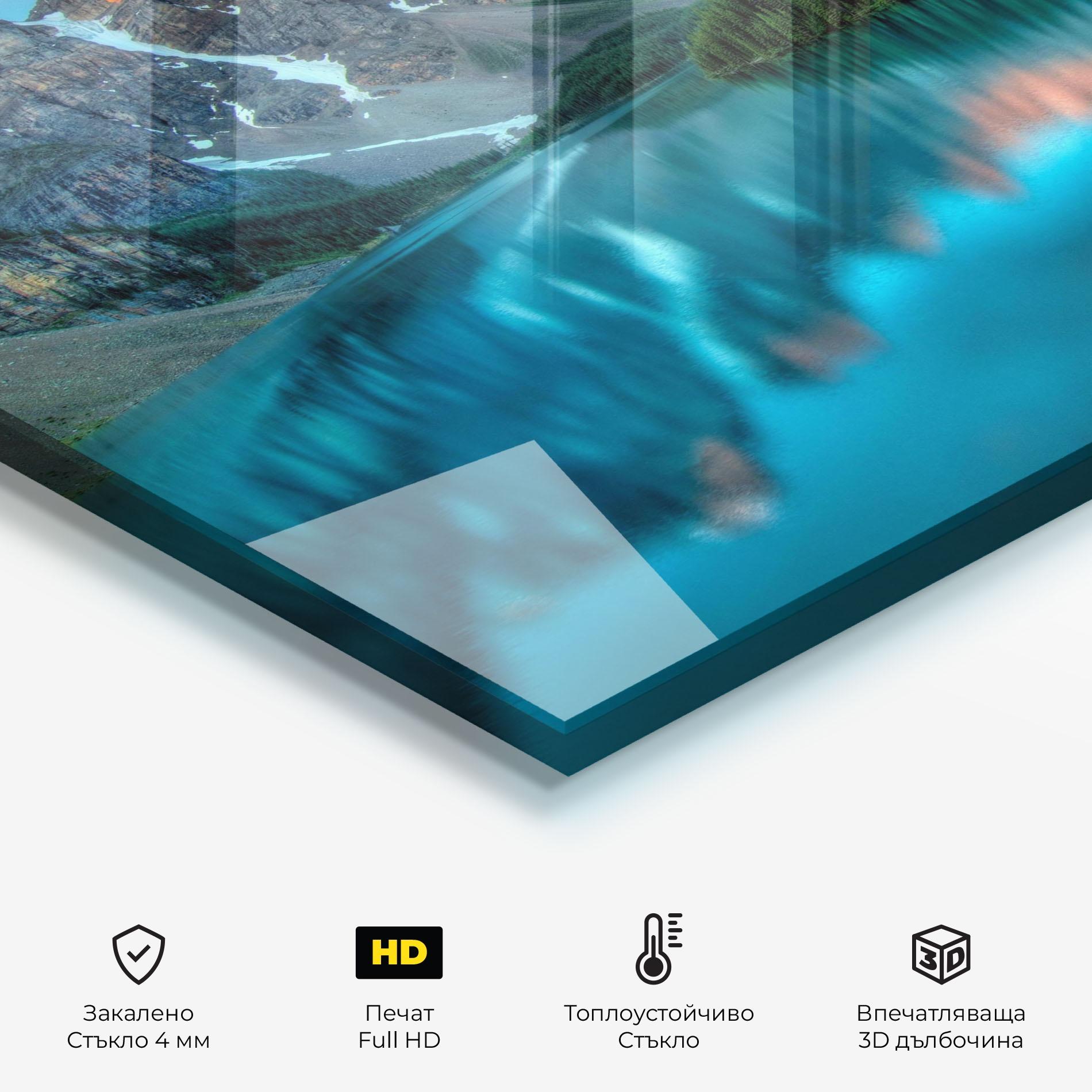 Стъклен панел за кухня Lake Reflection mockup 2