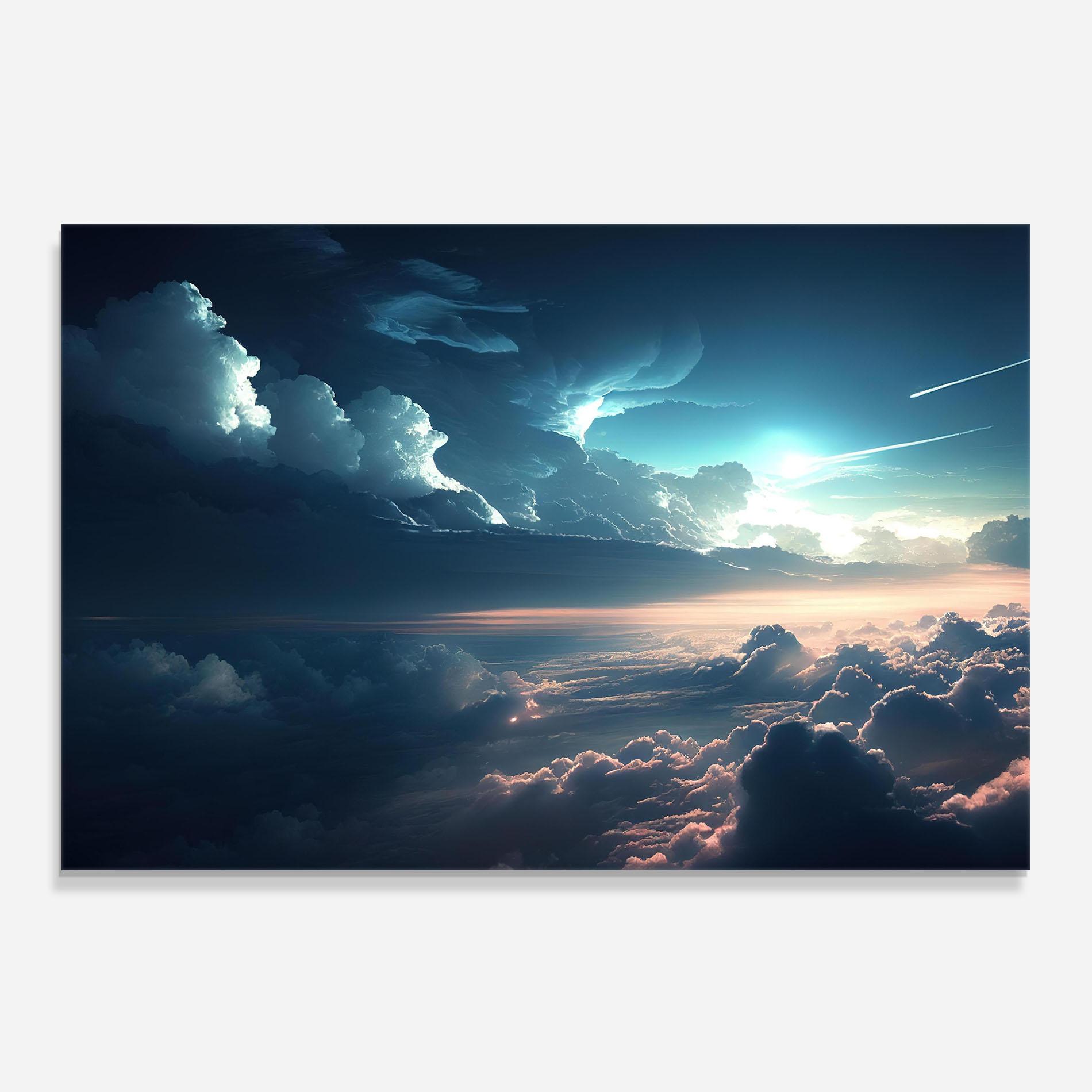 Стъклен панел за кухня Dark Clouds mockup 0