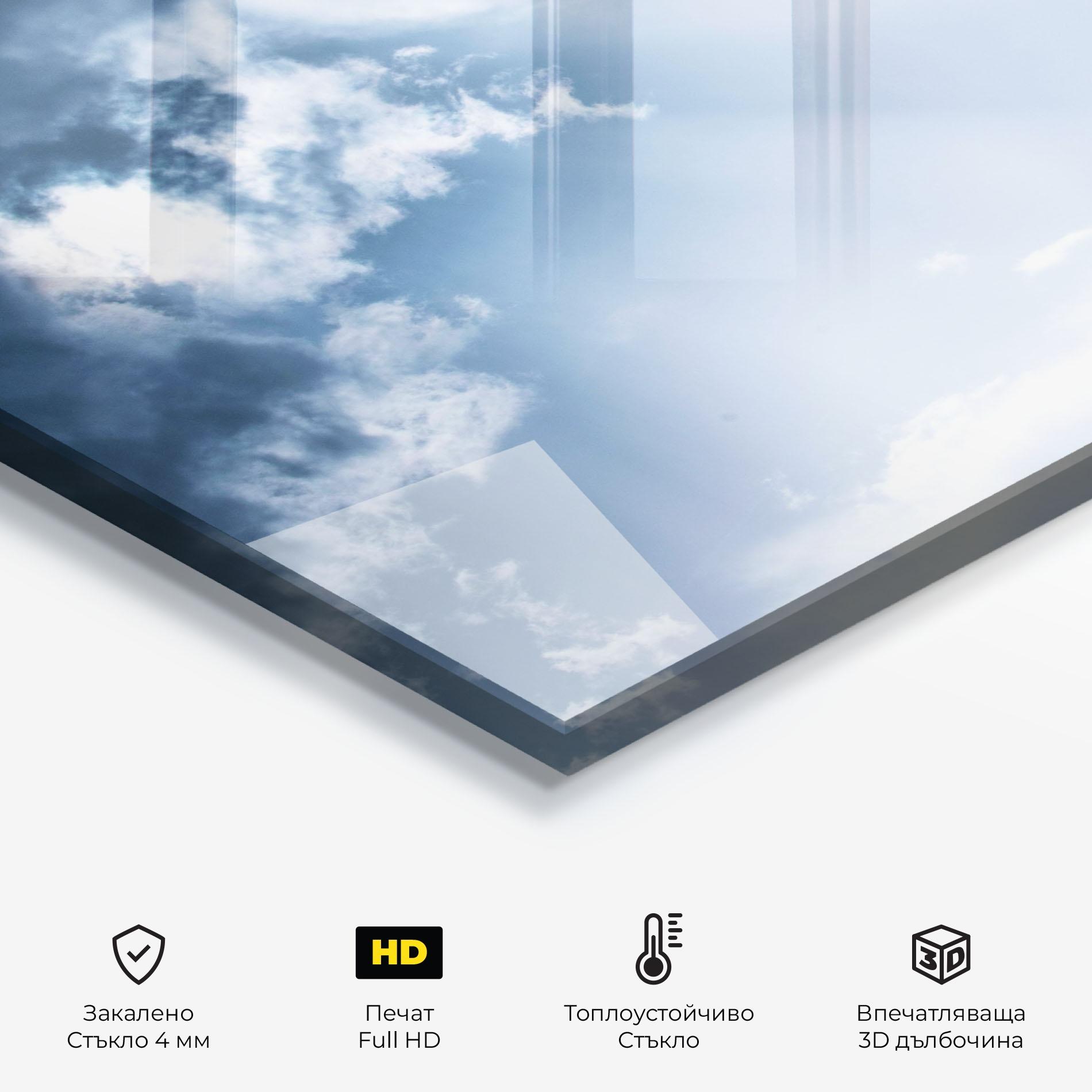 Стъклен панел за кухня Dark Blue Sky mockup 2